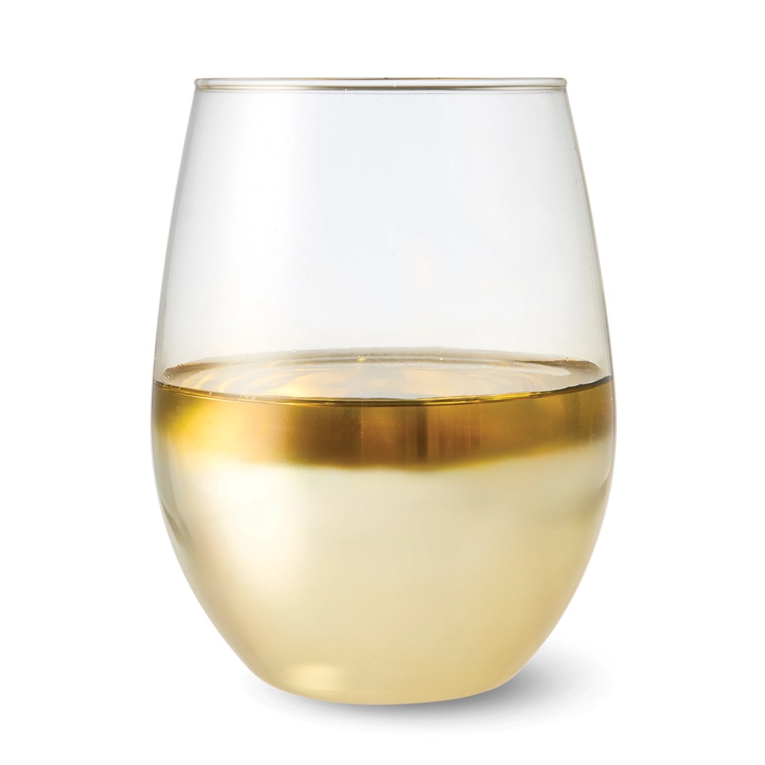 3 6 Gold Look Stemless Glasses, 3 of 6