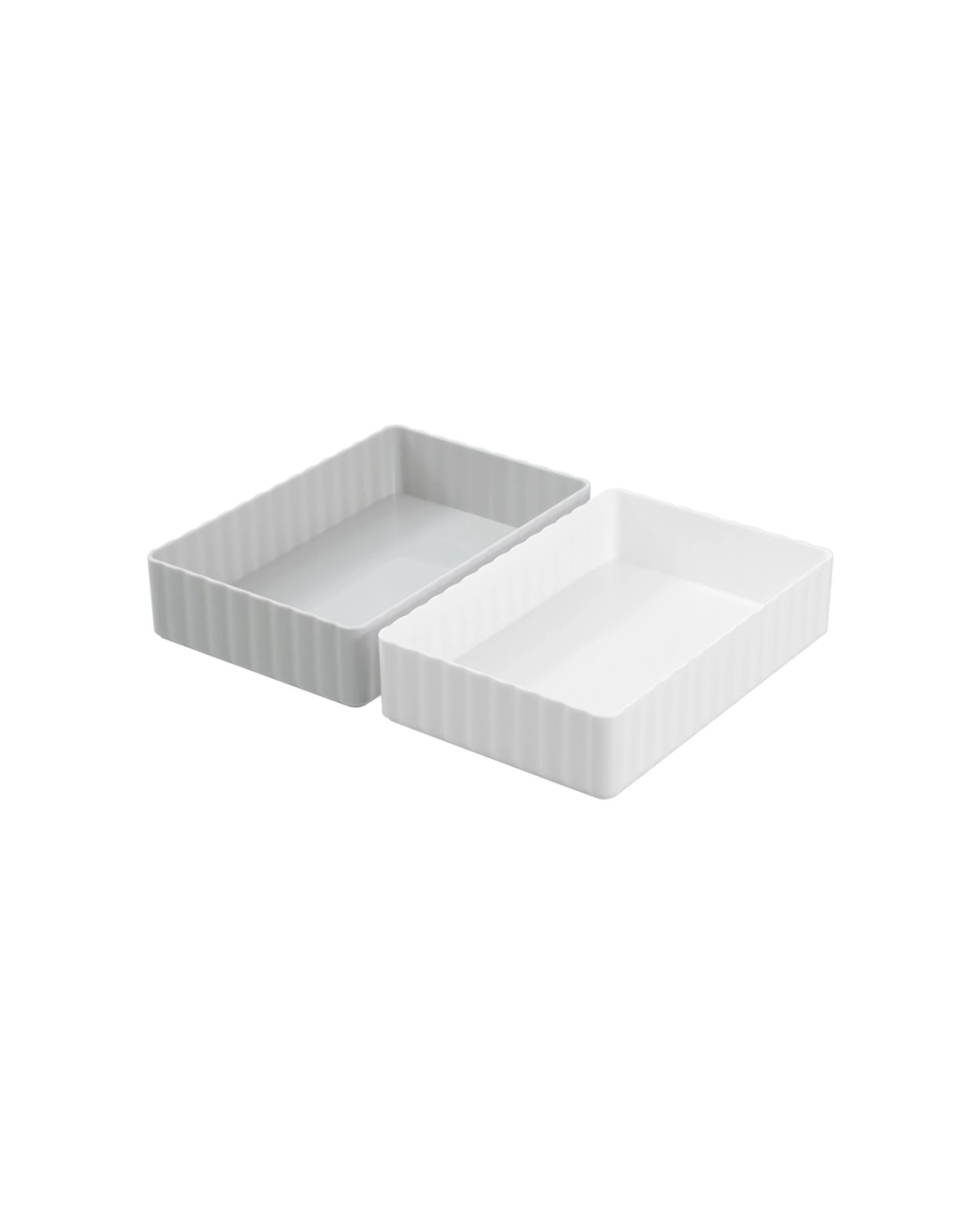 3 Boxsweden Rippled Stacking Tray Organiser Ribbed Storage 22.5x15x5cm - Multi, 3 of 5