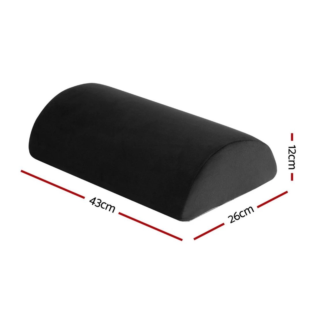 2 Giselle Memory Foam Footrest Cushion Pillow - Black, 2 of 5