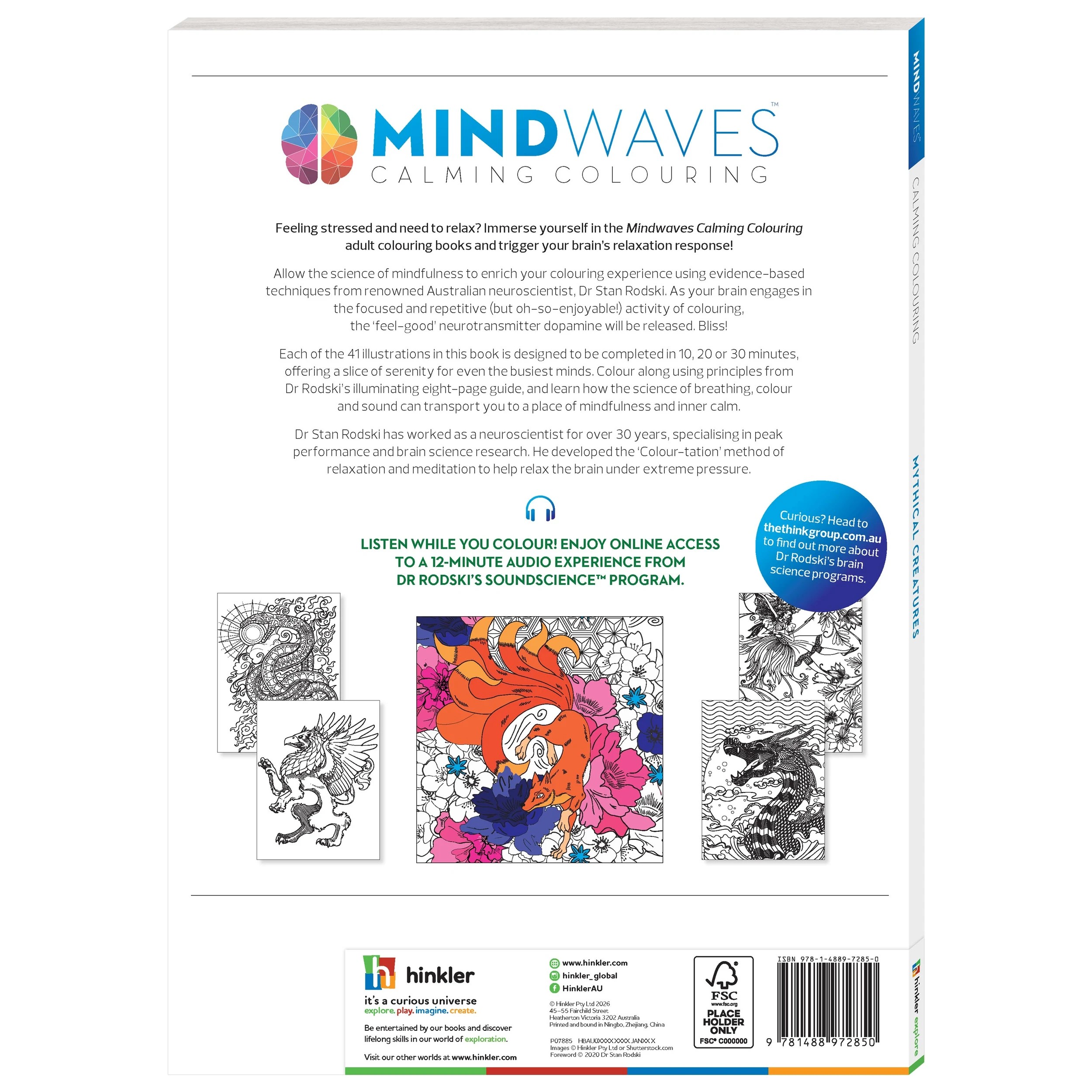 2 Mindwaves Calming Colouring: Mythical Creatures - Book, 2 of 5