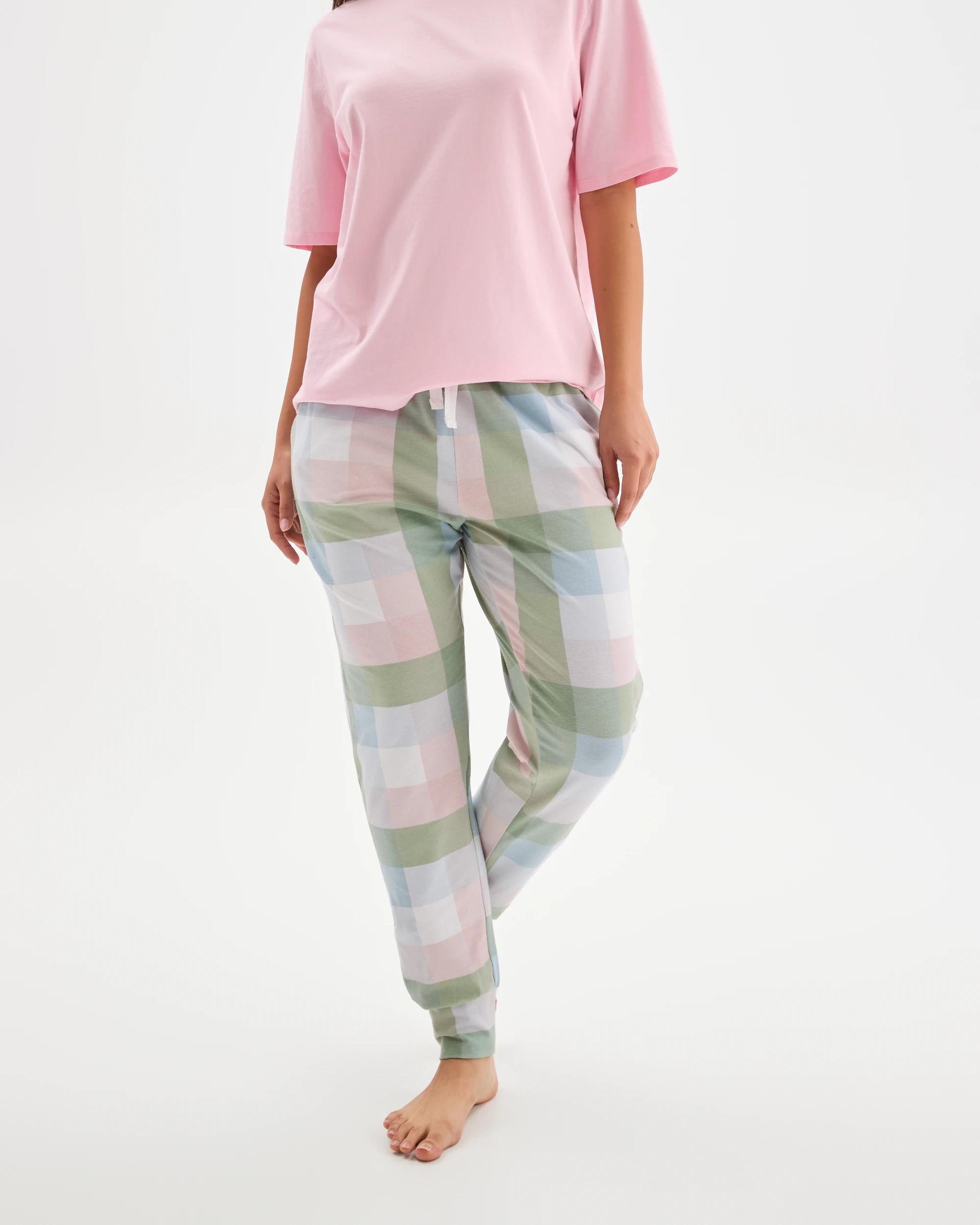 3 Target Woman Australian Cotton Printed Sleep Joggers BLOOM CHECK, 3 of 5