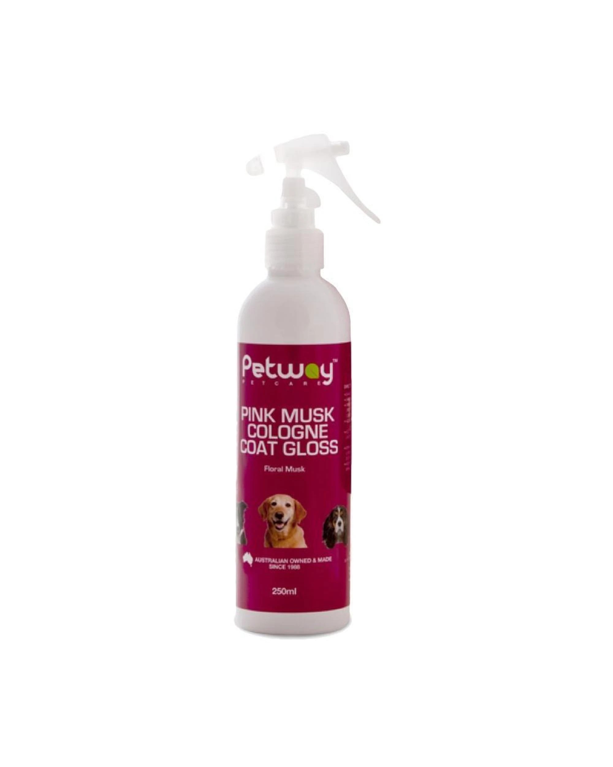 1 Petway Petcare Pink Musk Cologne Coat Gloss Dog Spray 250ml, 1 of 1