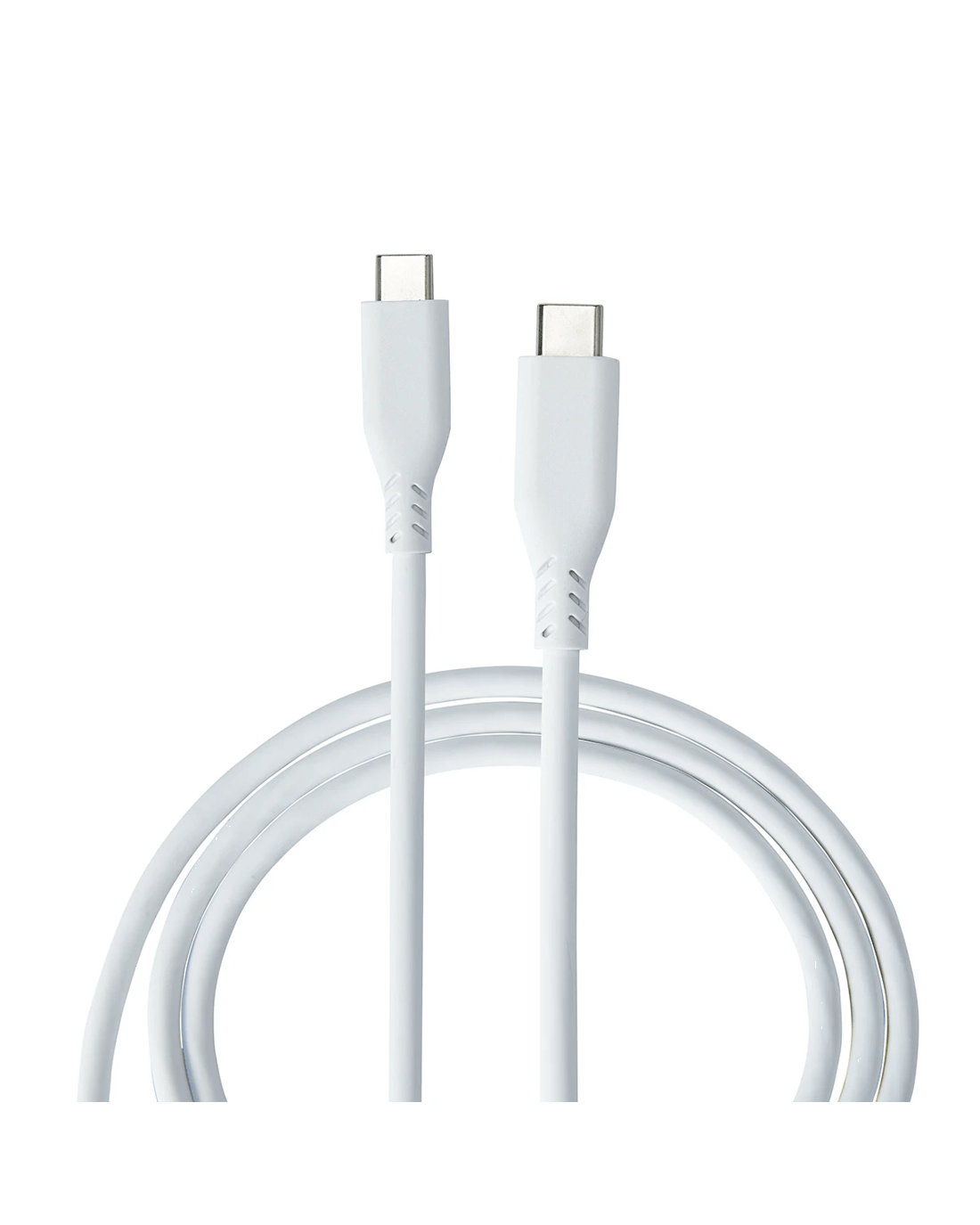 1 USB-C to USB-C Silicone Cable - 1m, White, 1 of 4