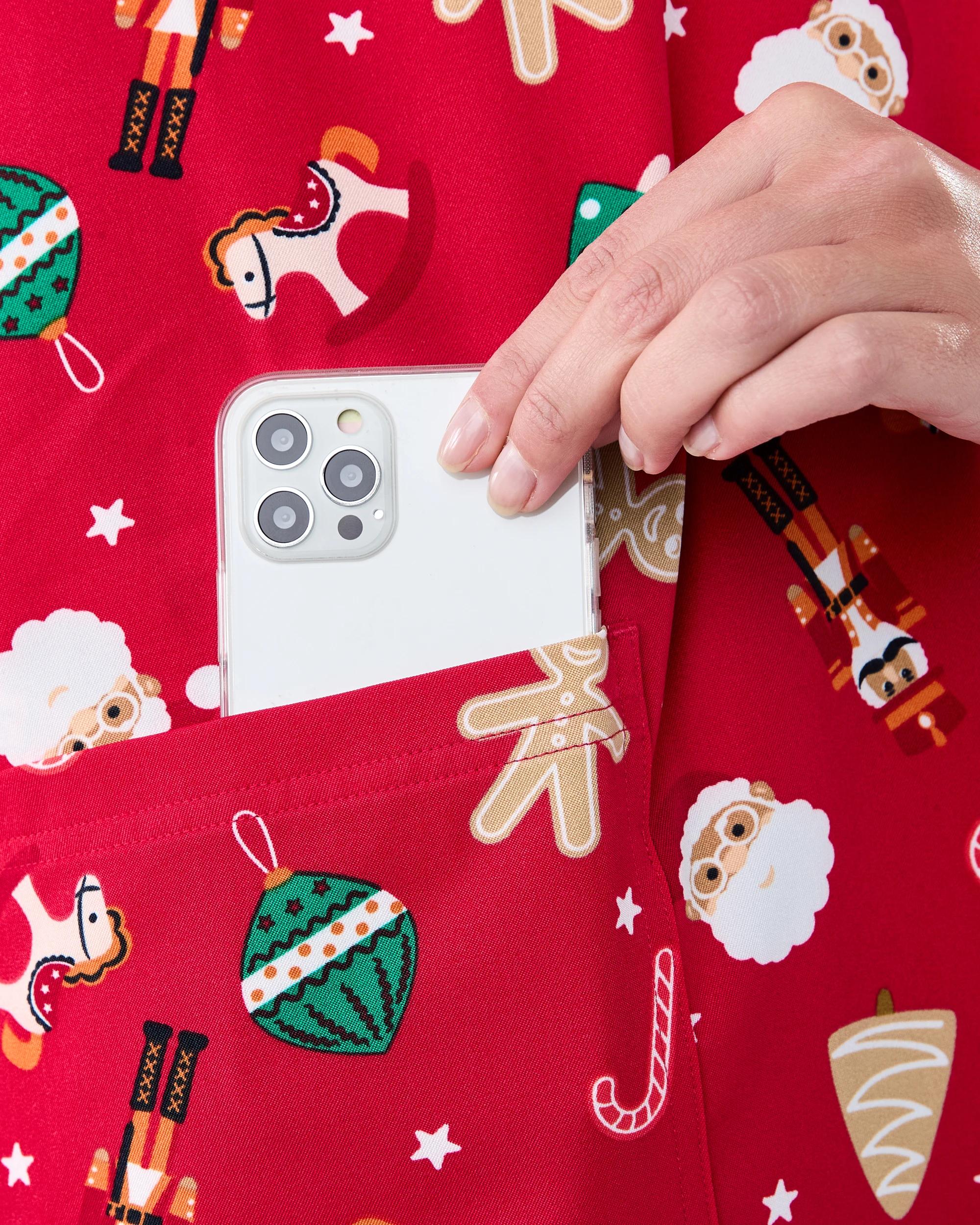 7 Workwear Short Sleeve Christmas Scrub Top SANTA DECORATION STRAWBERRY, 7 of 7