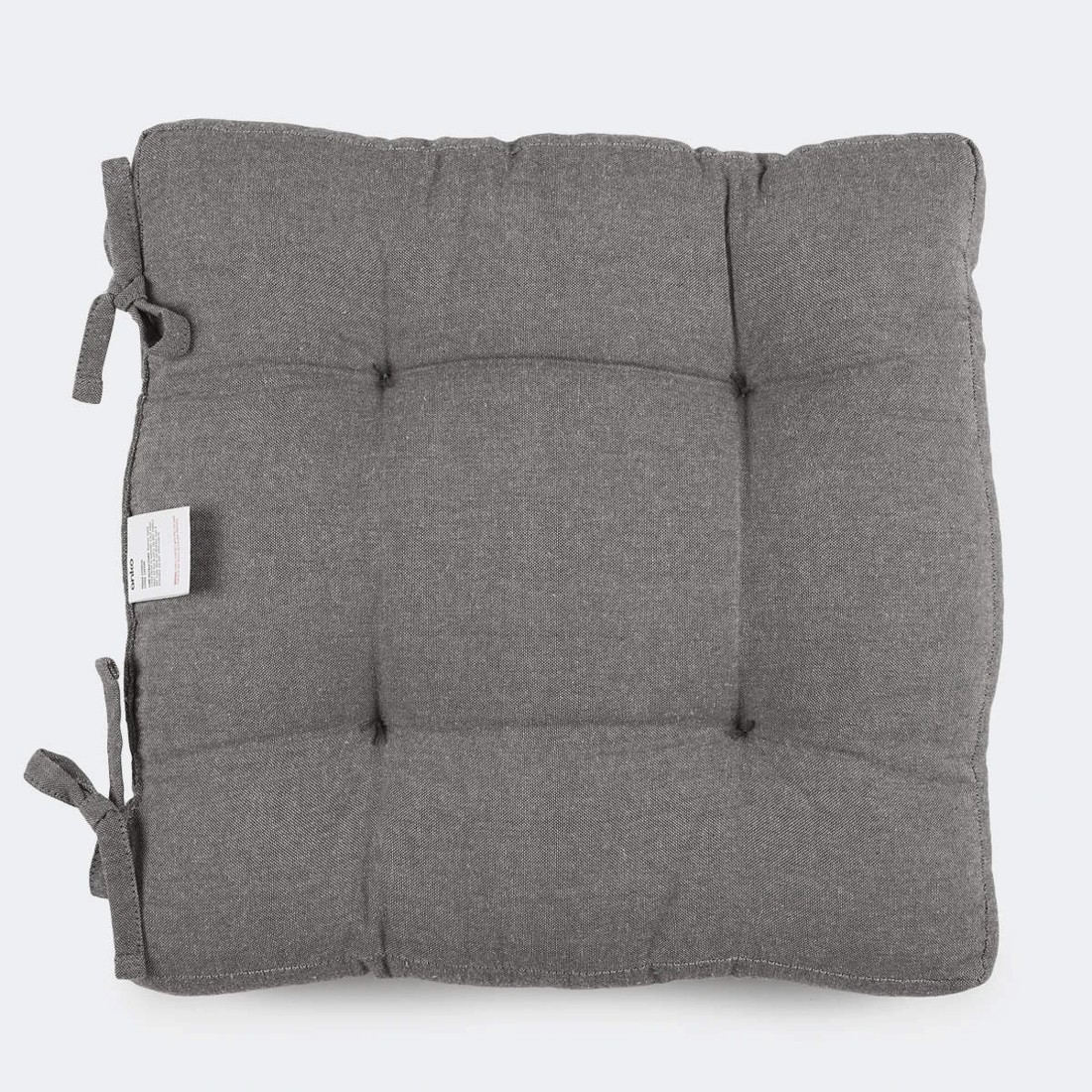 3 Chambray Chair Pad - Grey, 3 of 4