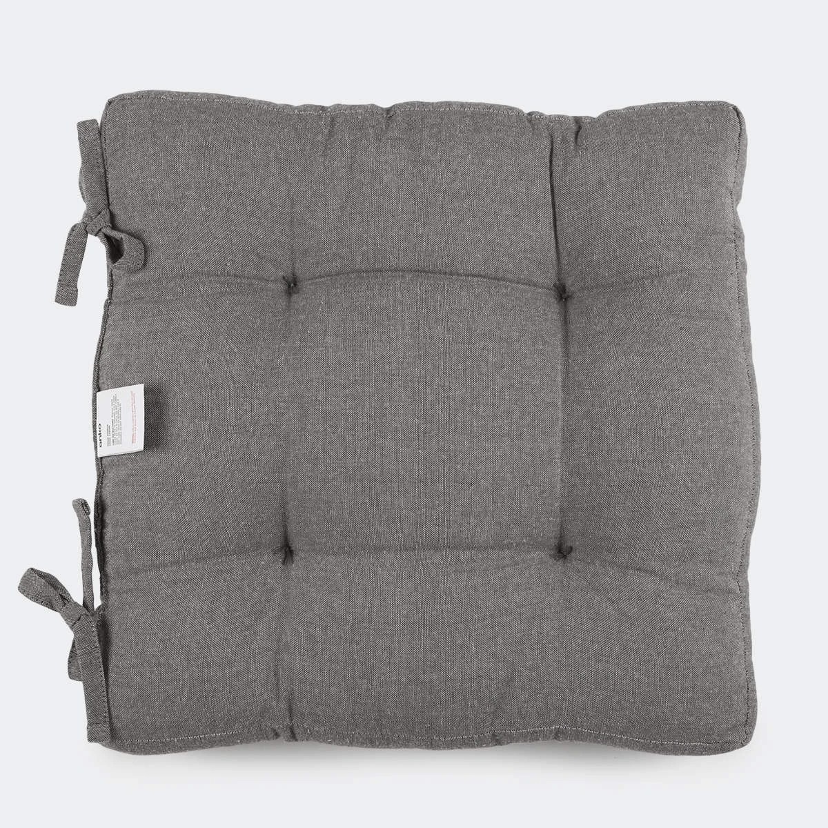 3 Chambray Chair Pad - Grey, 3 of 4