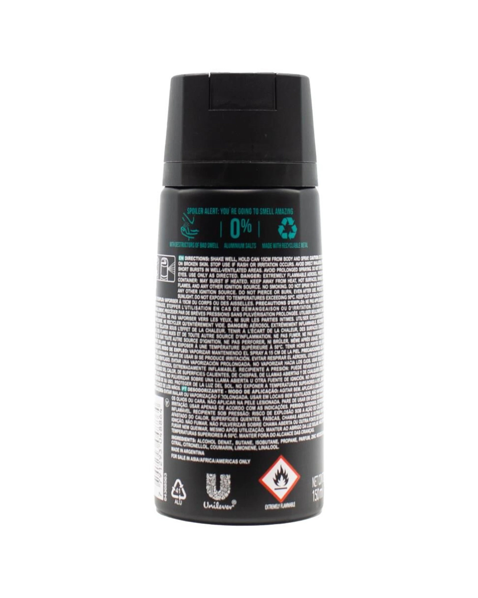 2 Axe Deodorant Bodyspray 48H Odour Protect For Men Apollo 150ml - Black, 2 of 3