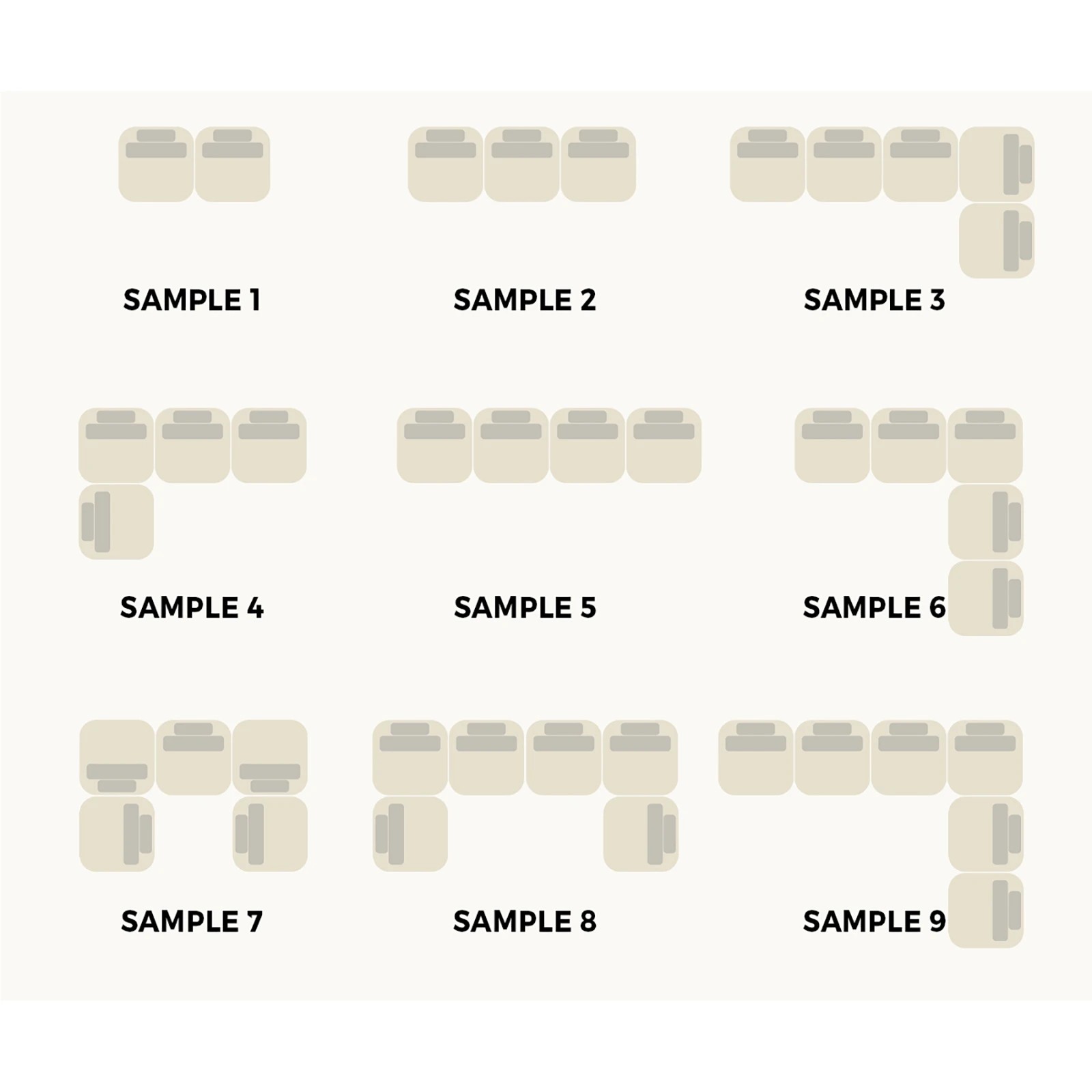 4 Oikiture 1pc Modular Sofa Lounge Chair Armless Tofu Back Pu Leather
 - Brown, 4 of 10