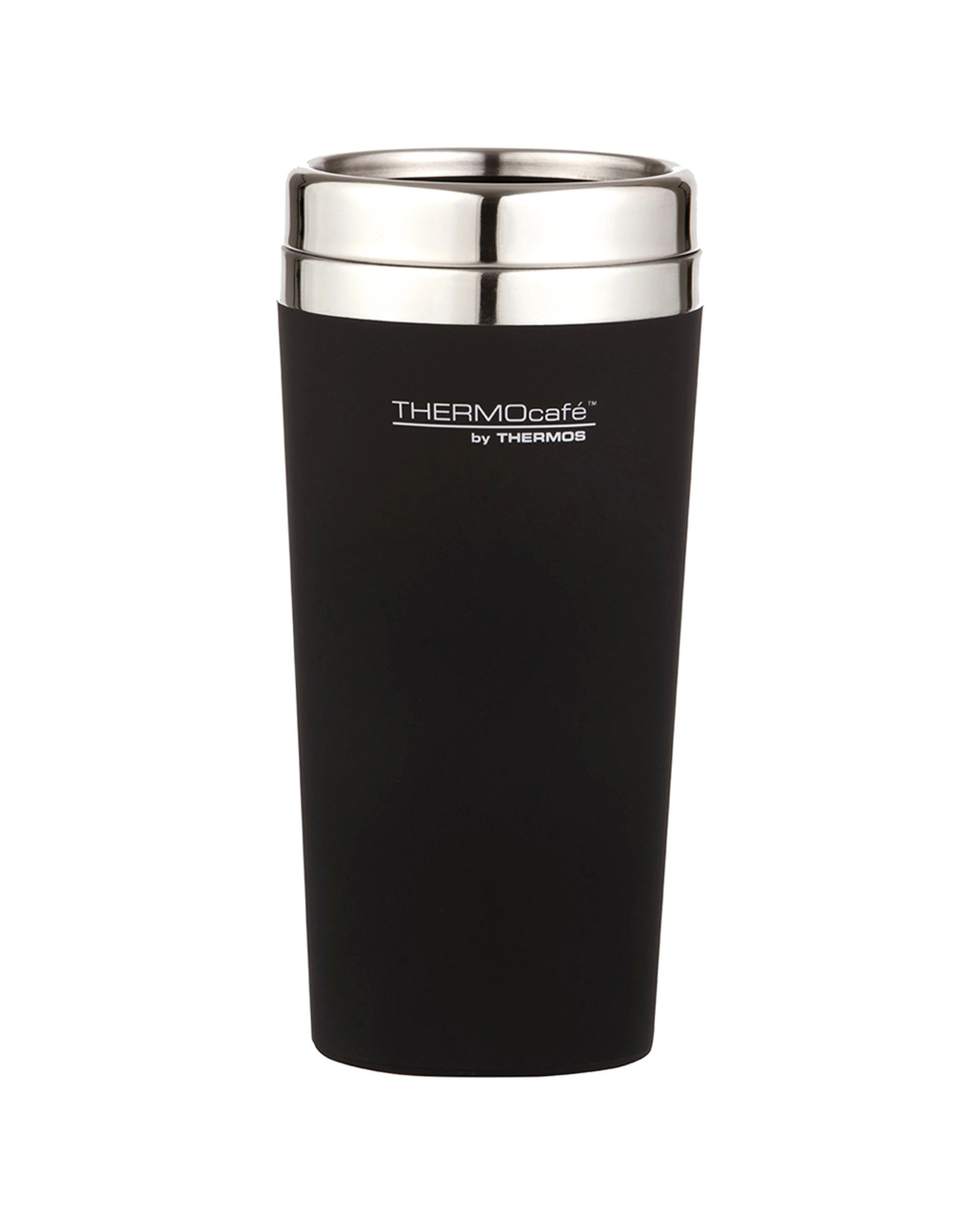 1 Thermocafe Soft Touch Travel Tumbler Stainless Steel Inner 420Ml - Black, 1 of 1