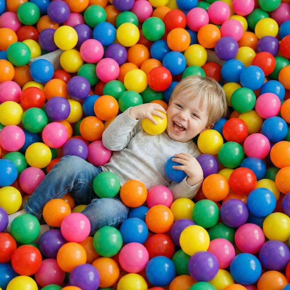 3 PlayPals 300PCS Ball Pit Balls with Storage Bag Rainbow BPA Free Toy - Multi, 3 of 3