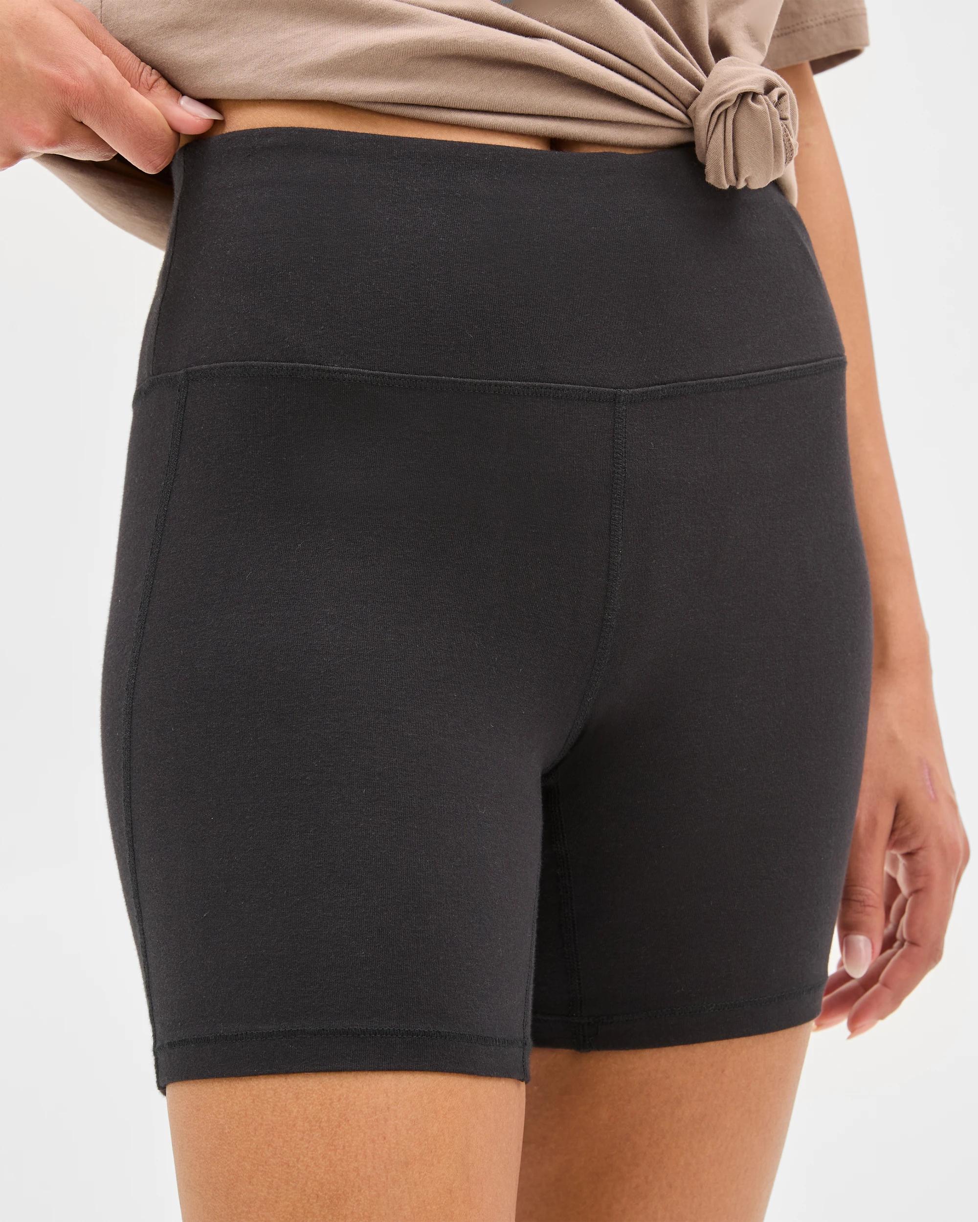 6 Target Active Australian Cotton Blend Mid Length Bike Shorts BLACK, 6 of 6