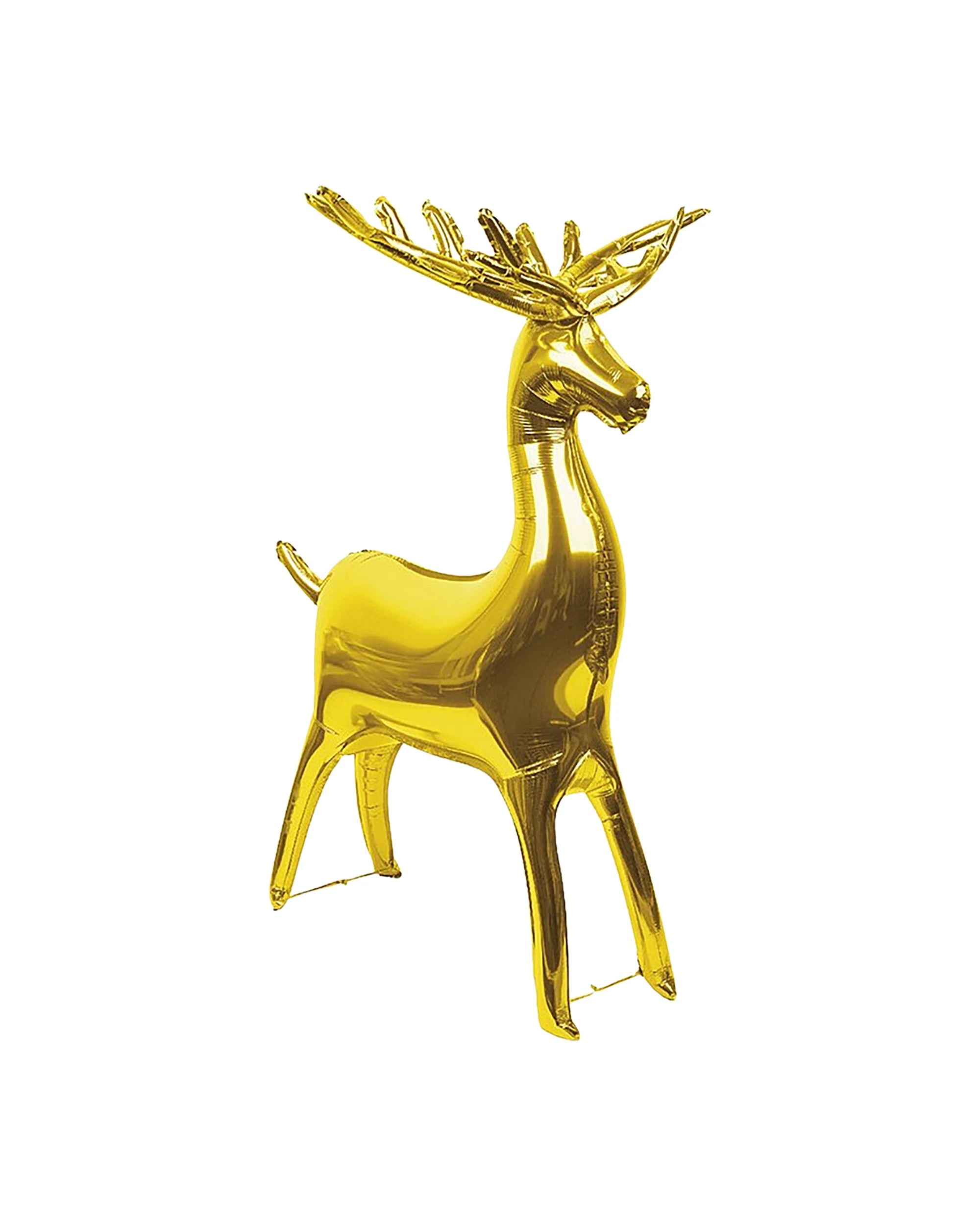 1 Meteor Reindeer Standing Air Fill Foil Balloon 71cm - Gold, 1 of 2