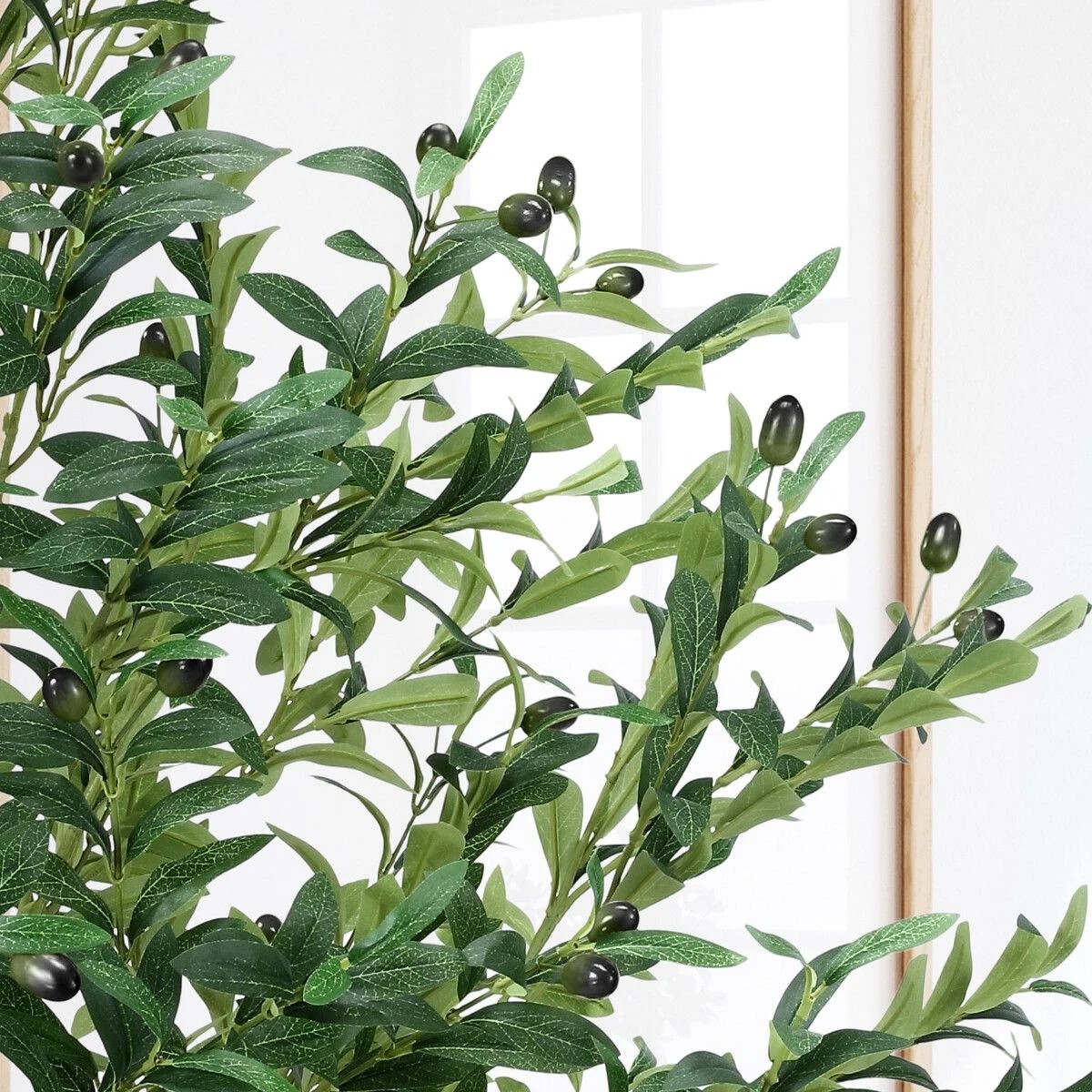 3 AUSWAY Artificial Olive Tree Plant Pot 180cm Tall Imitation Green Fake Faux, 3 of 5