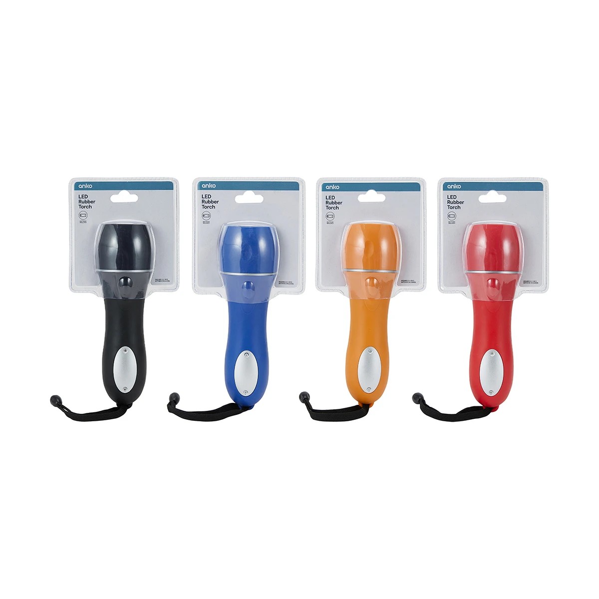 10 1W LED Rubber Torch - Assorted, 10 of 10