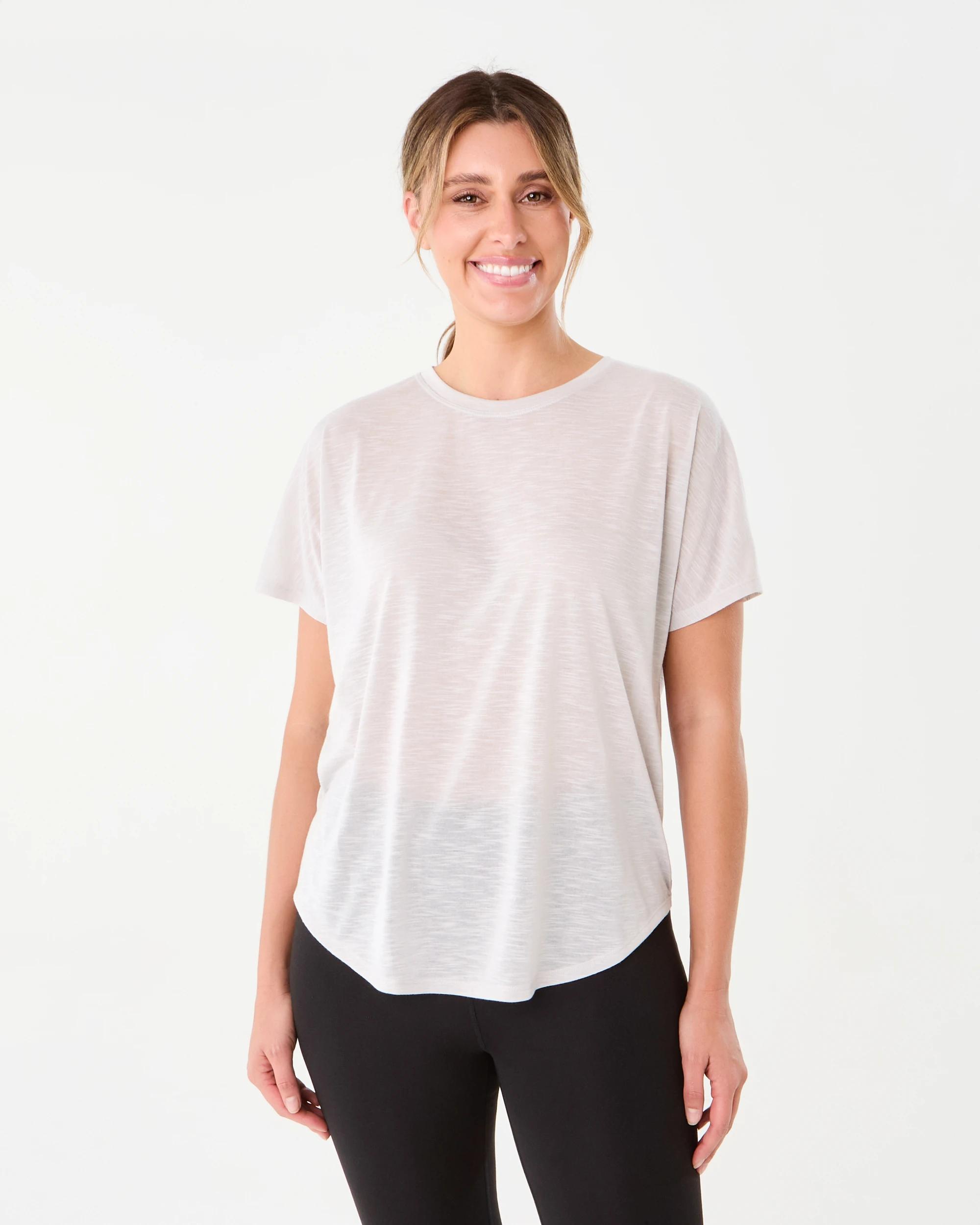 1 Active Womens Relax Sleeve T-shirt Peak Grey, 1 of 6