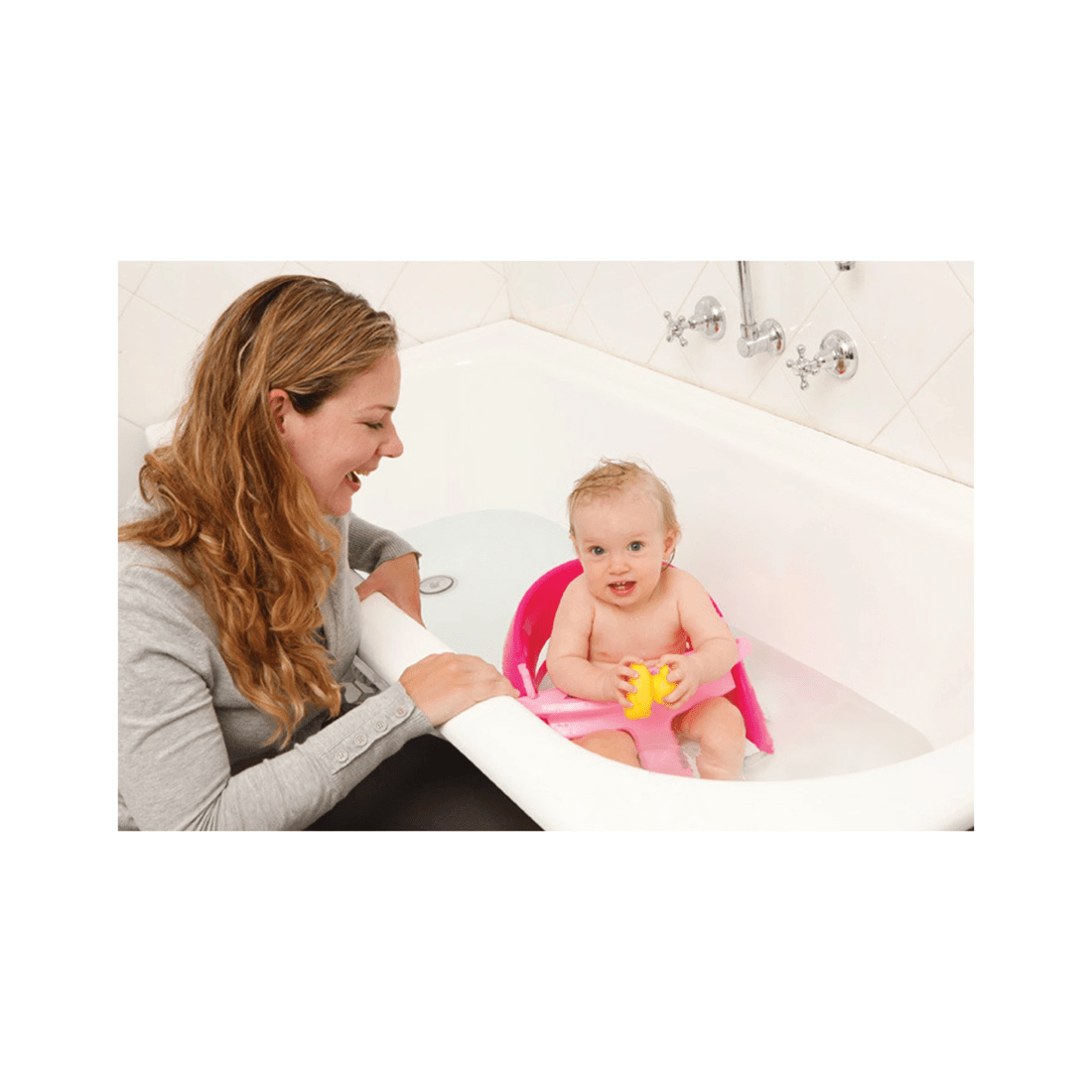 3 Dreambaby Baby Premium Bath Seat 5-10m - Pink, 3 of 3