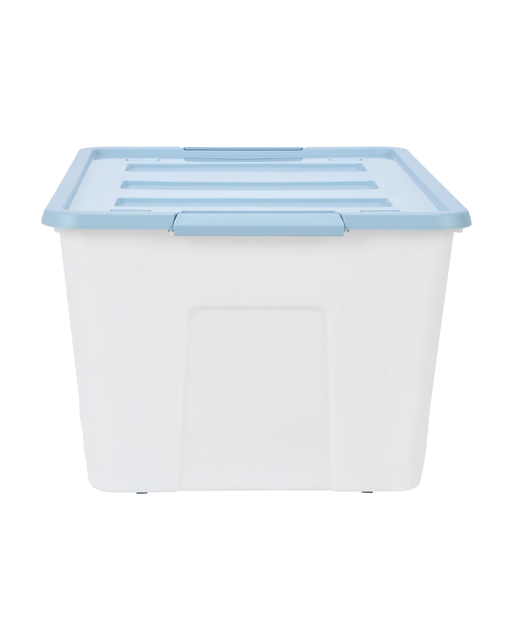 3 60L Storage Tub on Wheels with Blue Lid, 3 of 5