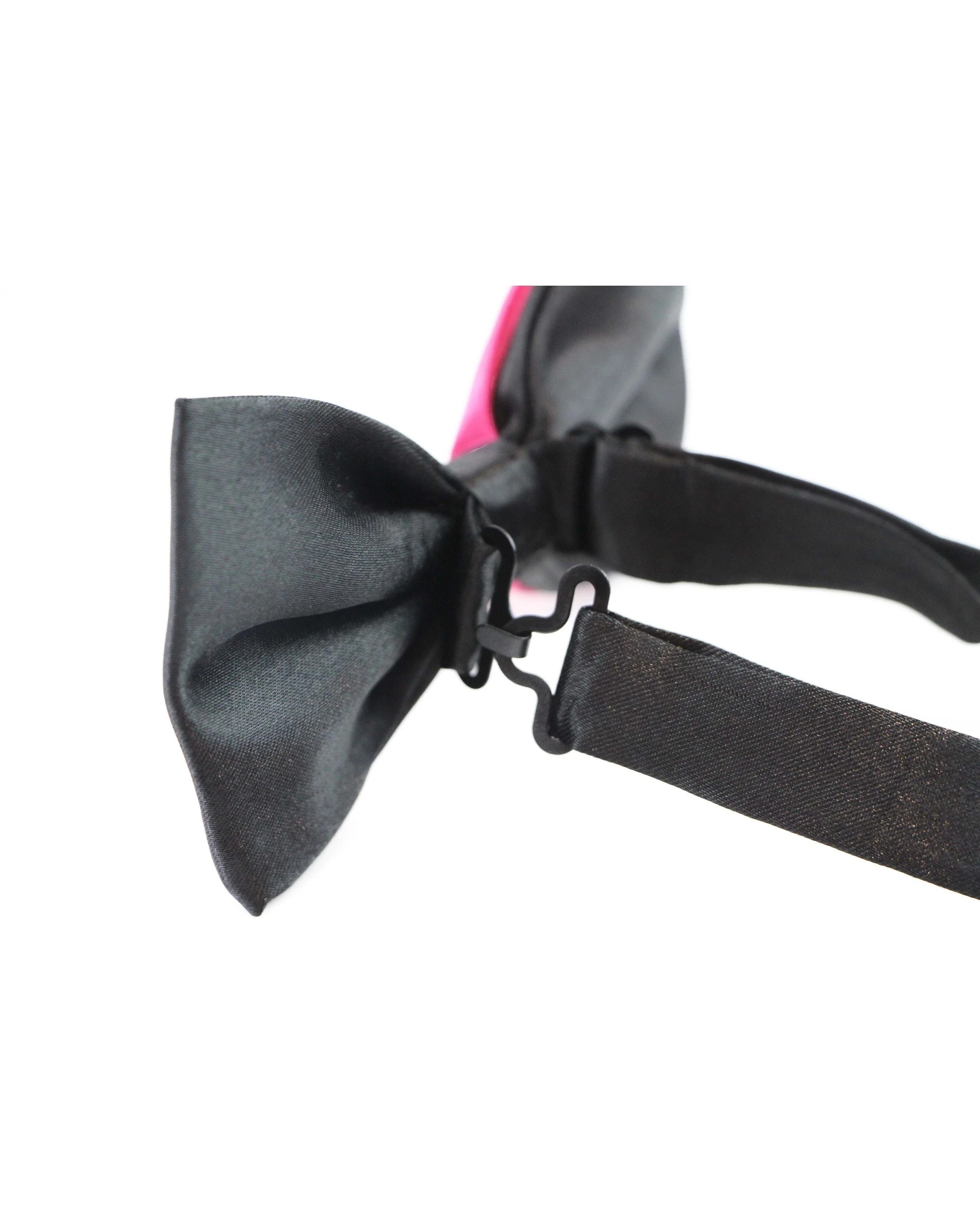 2 Zasel Mens Hot Pink Two Tone Layered Bow Tie, 2 of 2