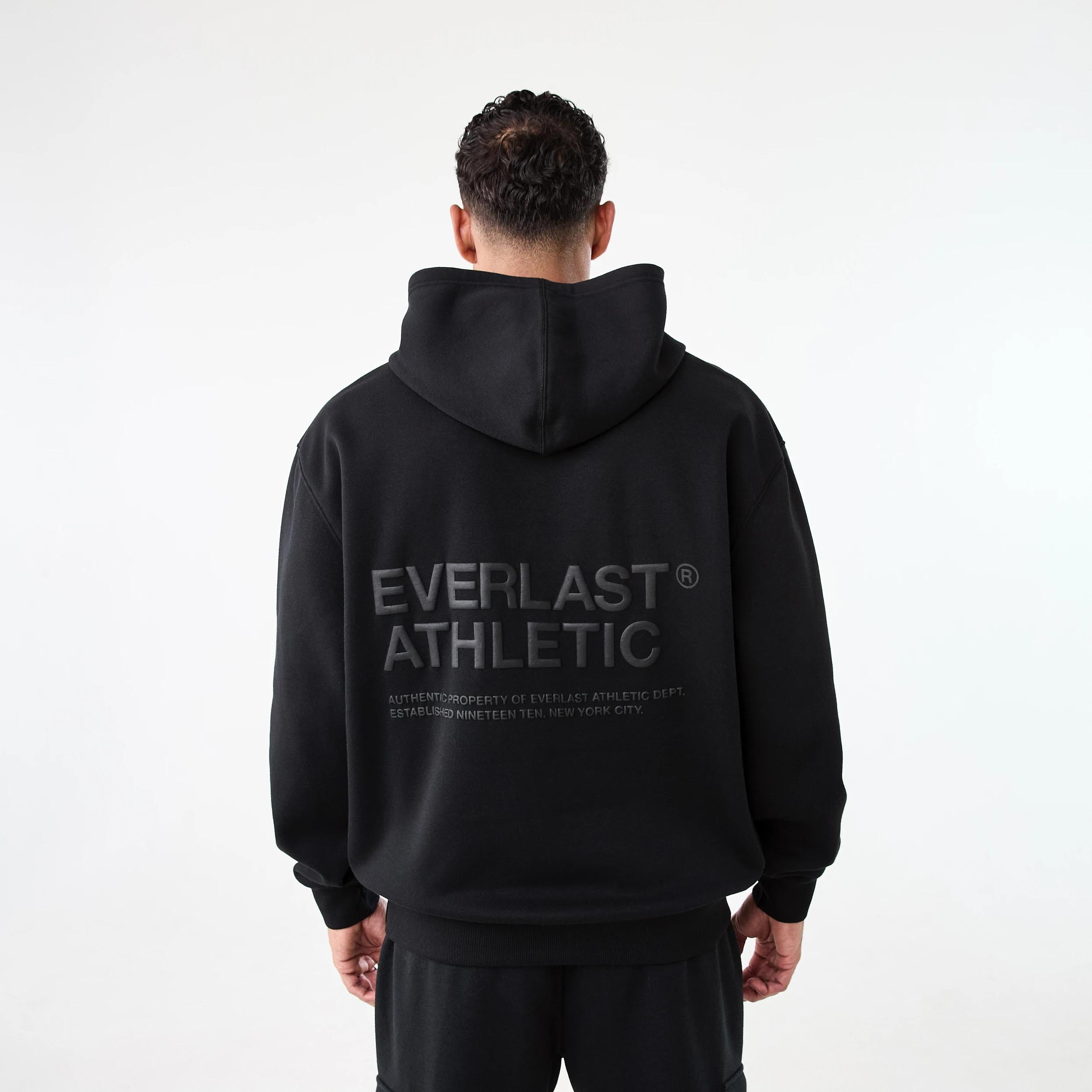 1 Everlast Mens Oversized Hoodie EVERLAST BLACK, 1 of 7