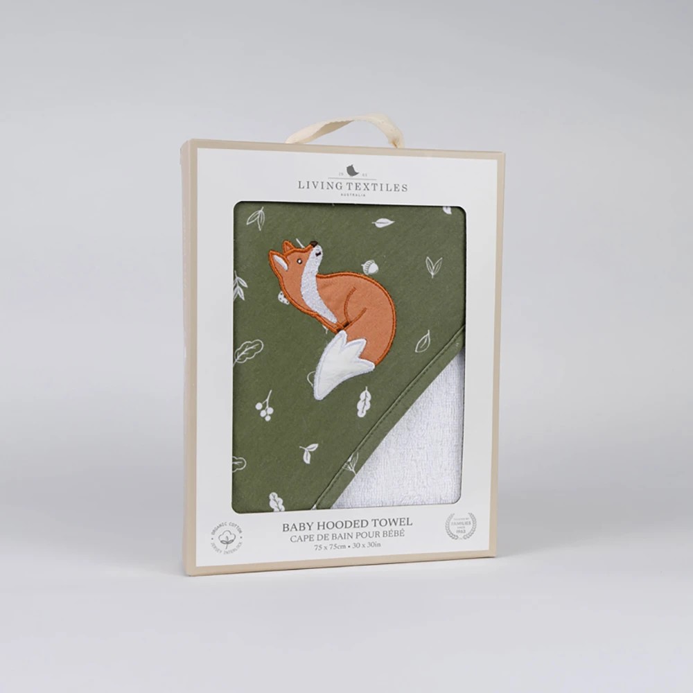 2 Living Textiles - Hooded Towel (75cm x 75cm) - Fox & Friends - Assorted, 2 of 4