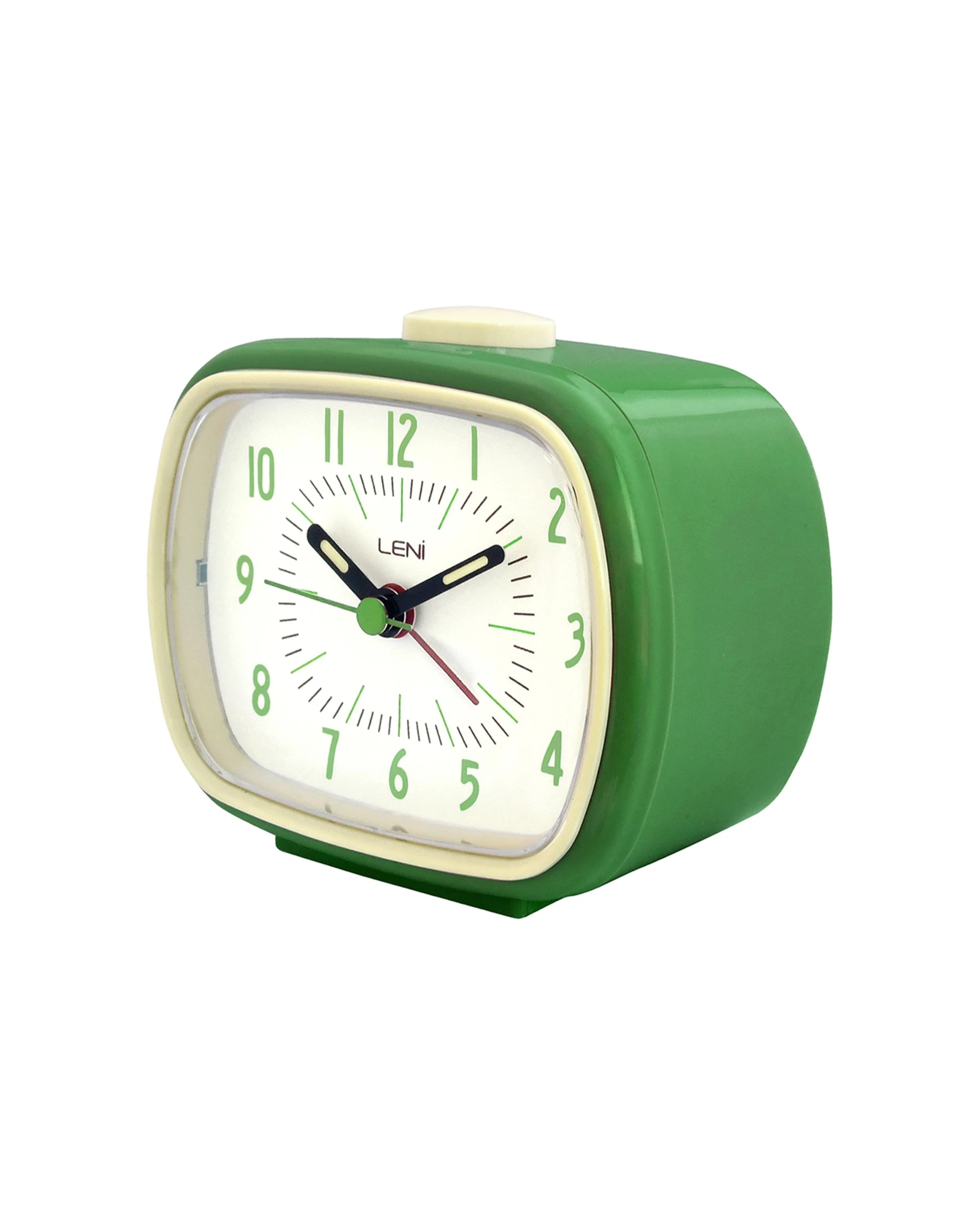 2 Leni Retro 9cm Alarm Clock Luminescent Hands Audible Beep-Beep Alarm - Green, 2 of 7