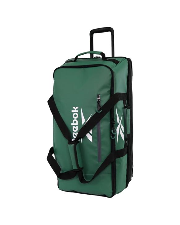 Reebok All Star Large 88L Leather Film Soft Shell Trolley Suitcase Luggage - Black