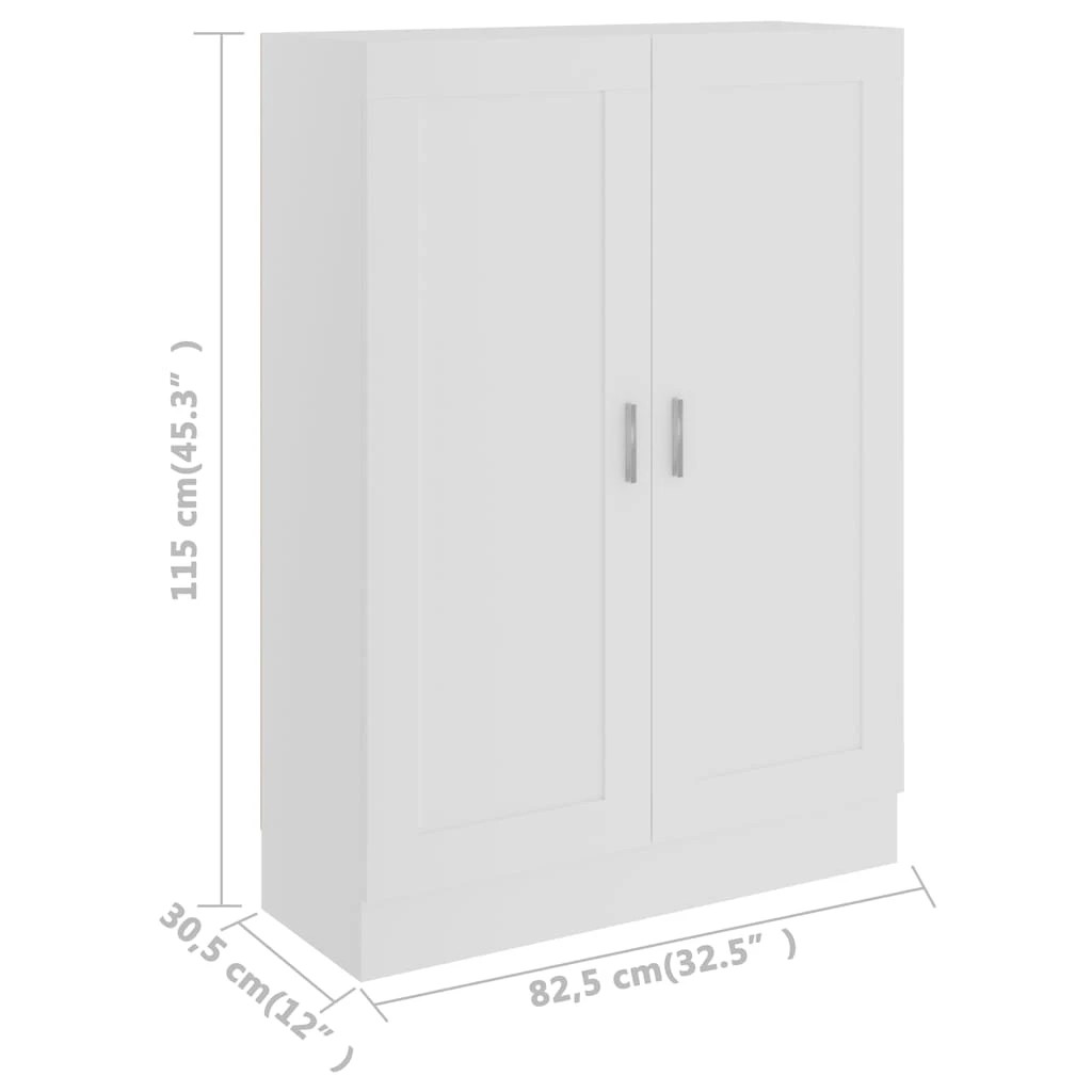 9 vidaXL Book cabinet Durable - White, 9 of 10