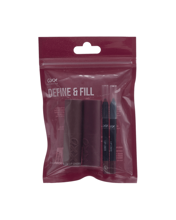 OXX Cosmetics 4 Piece Define and Fill Lip Kit - After Dusk