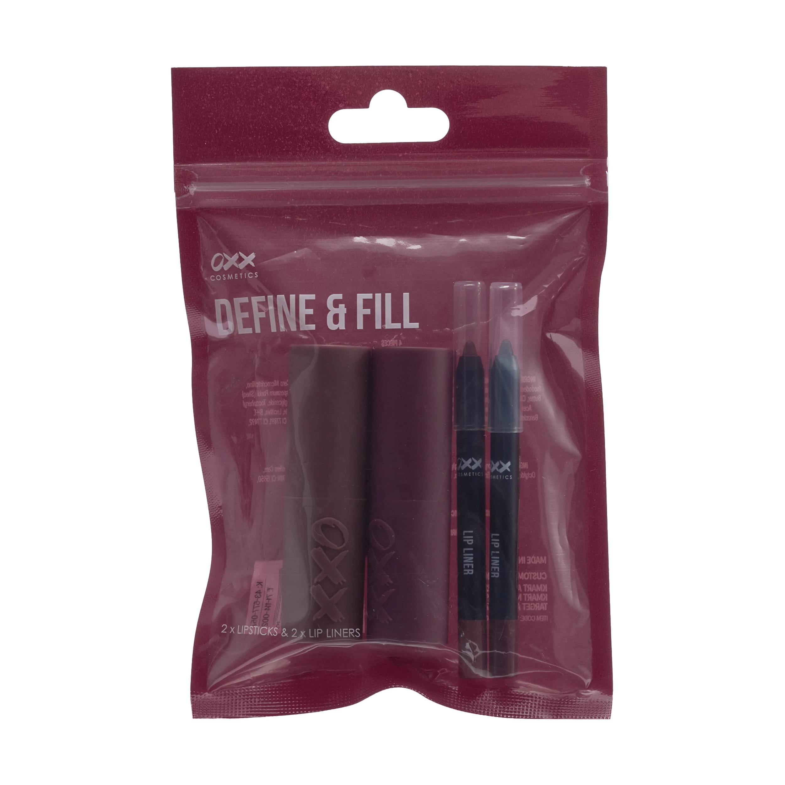 1 OXX Cosmetics 4 Piece Define and Fill Lip Kit - After Dusk, 1 of 8