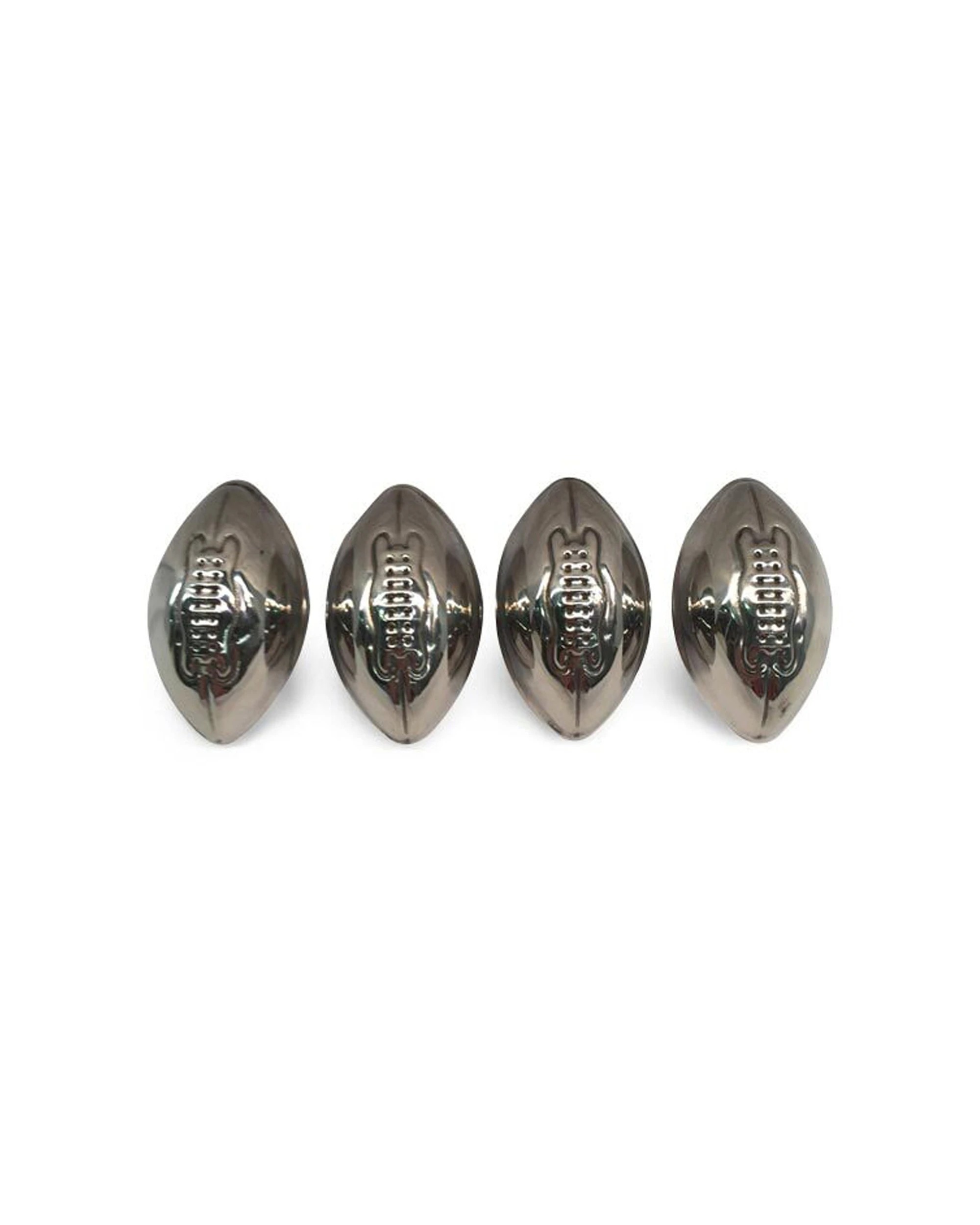 1 Mens Republic 4Pc Stainless Steel Footy Ball Ice Cubes Keeps Drinks Cold - Metallic, 1 of 4