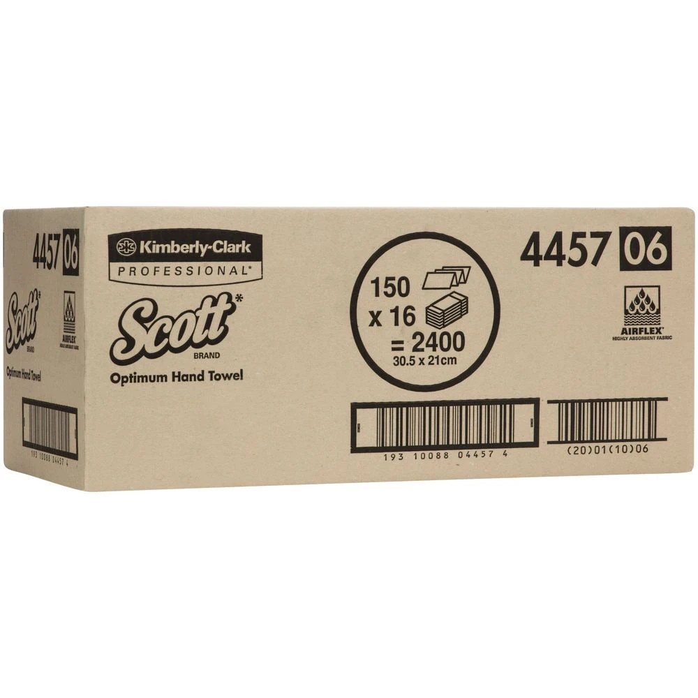 3 Scott Optimum Hand Towel 30.1 x 21cm 150 Sheets 16 Pack, 3 of 3