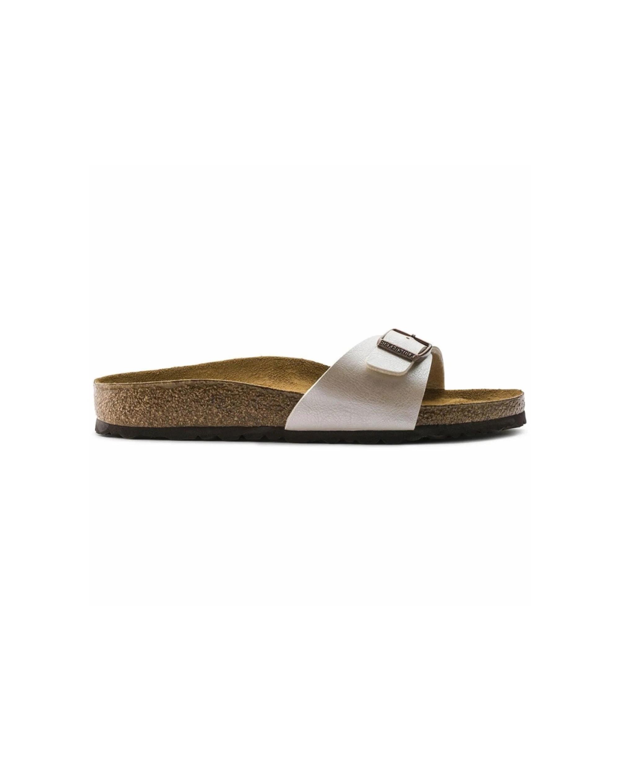 1 Birkenstock Madrid Birko-Flor Slip-On Sandals Graceful Pearl Narrow GRACEFUL PEARL WHITE, 1 of 6