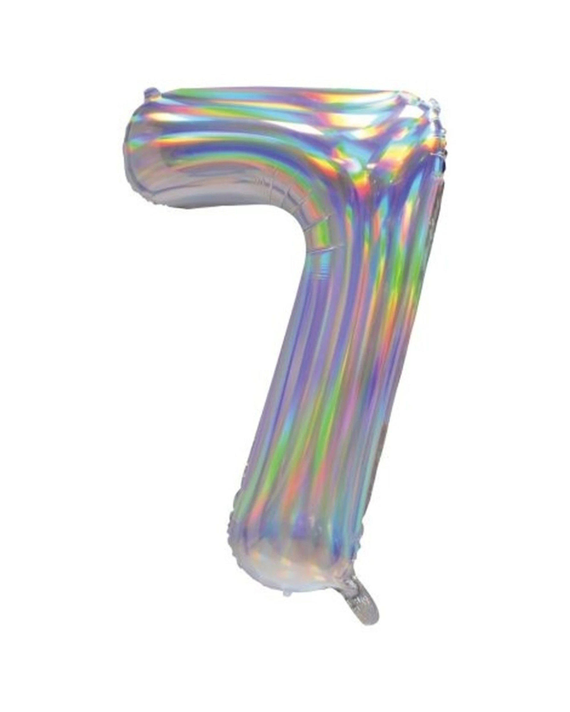 1 Alpen Decrotex Foil Balloon Number 7 Party Decoration 34 Inches Irid - Silver, 1 of 1