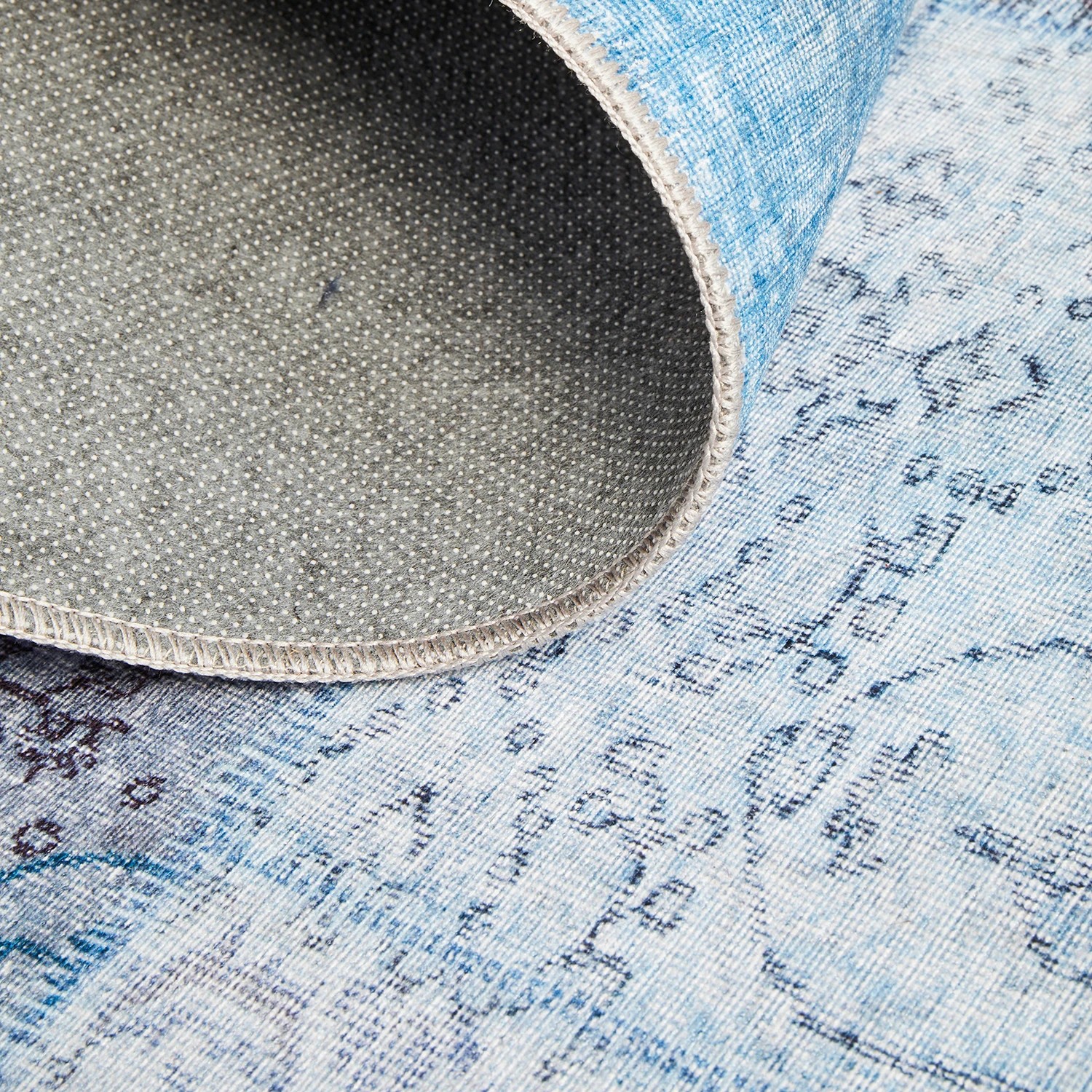 8 Common Ground Rugs Bazaar 121 200x80cm - Small Runner Rug - Blue, 8 of 8