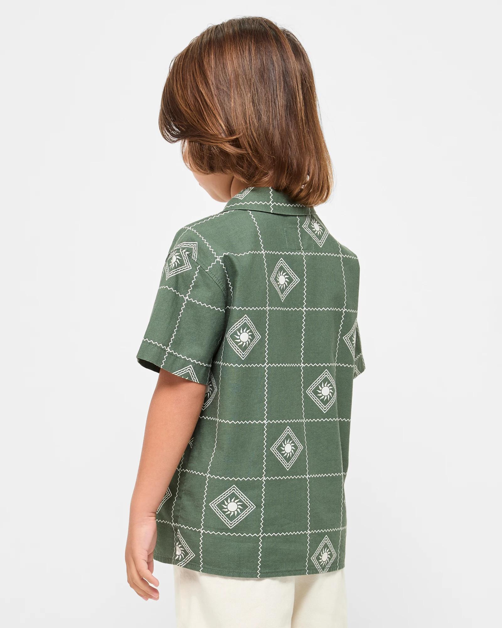 3 Target Cotton Short Sleeve Shirt GREEN, 3 of 5