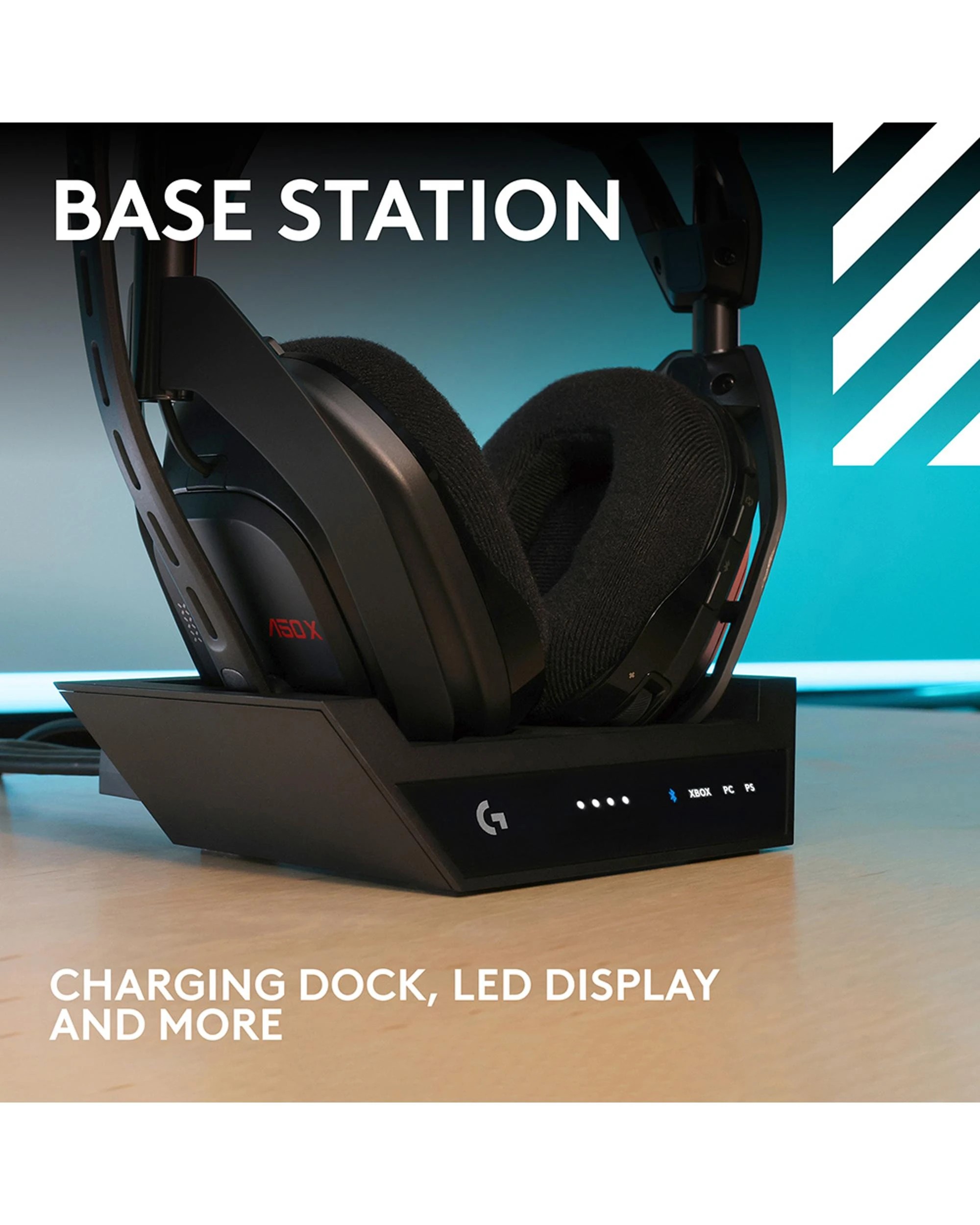 7 Logitech G Astro A50 X LIGHTSPEED Wireless Gaming Headset + Base Station
 - black, 7 of 10