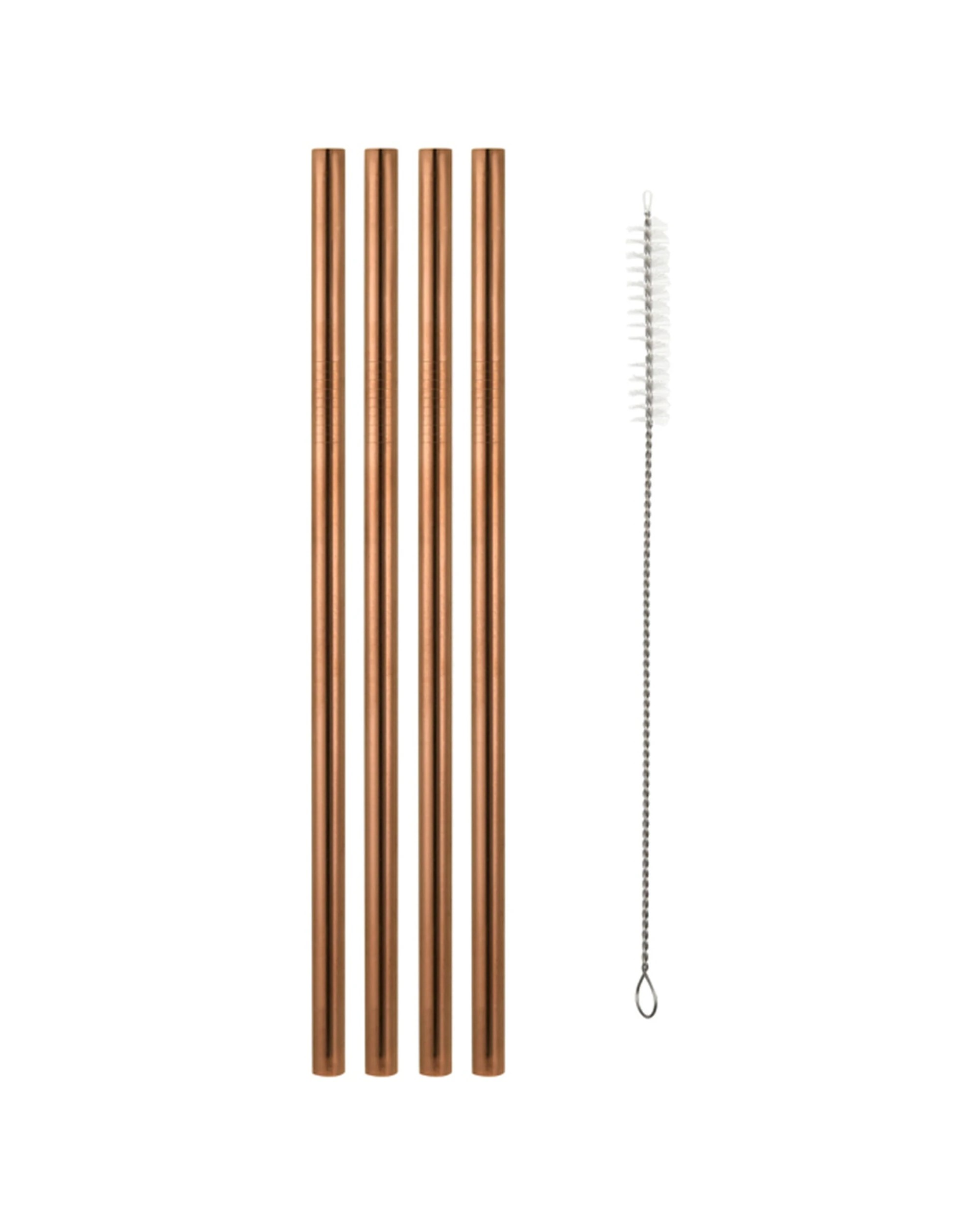 2 Maxwell & Williams Set Of 4 Cocktail And Co Reusable Straws With Brush
 - Red, 2 of 3