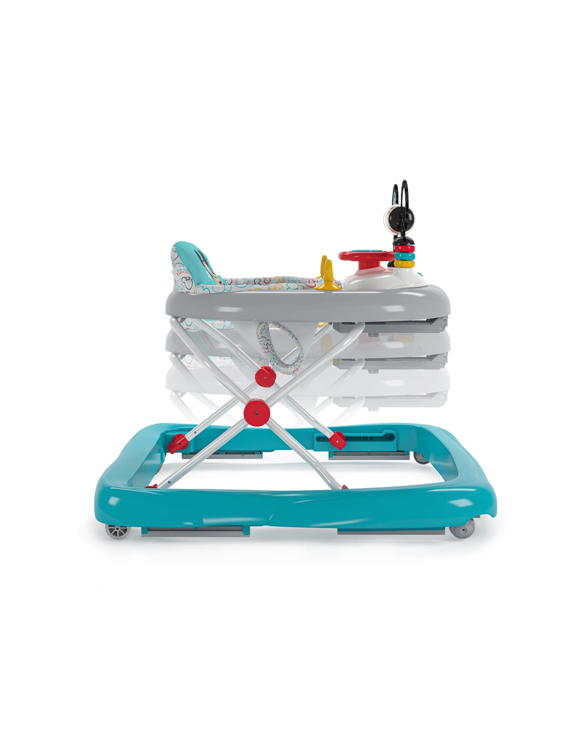 2 Bright Starts Disney Mickey Mouse Foldable Baby Walker With Music & Play Toys 6 Months+
 - Multi, 2 of 8