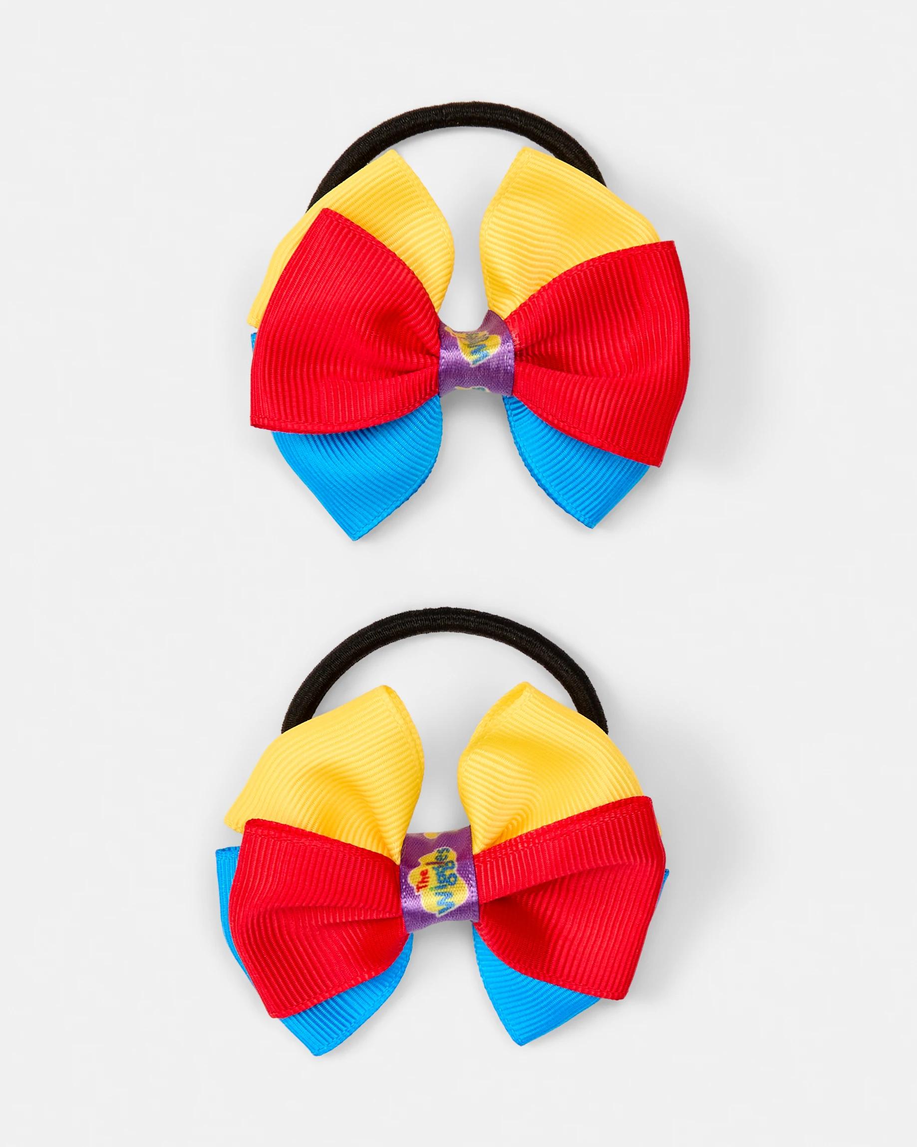 2 2 Pack Wiggles License Bow Hair Ties - Red Col Bow, 2 of 2