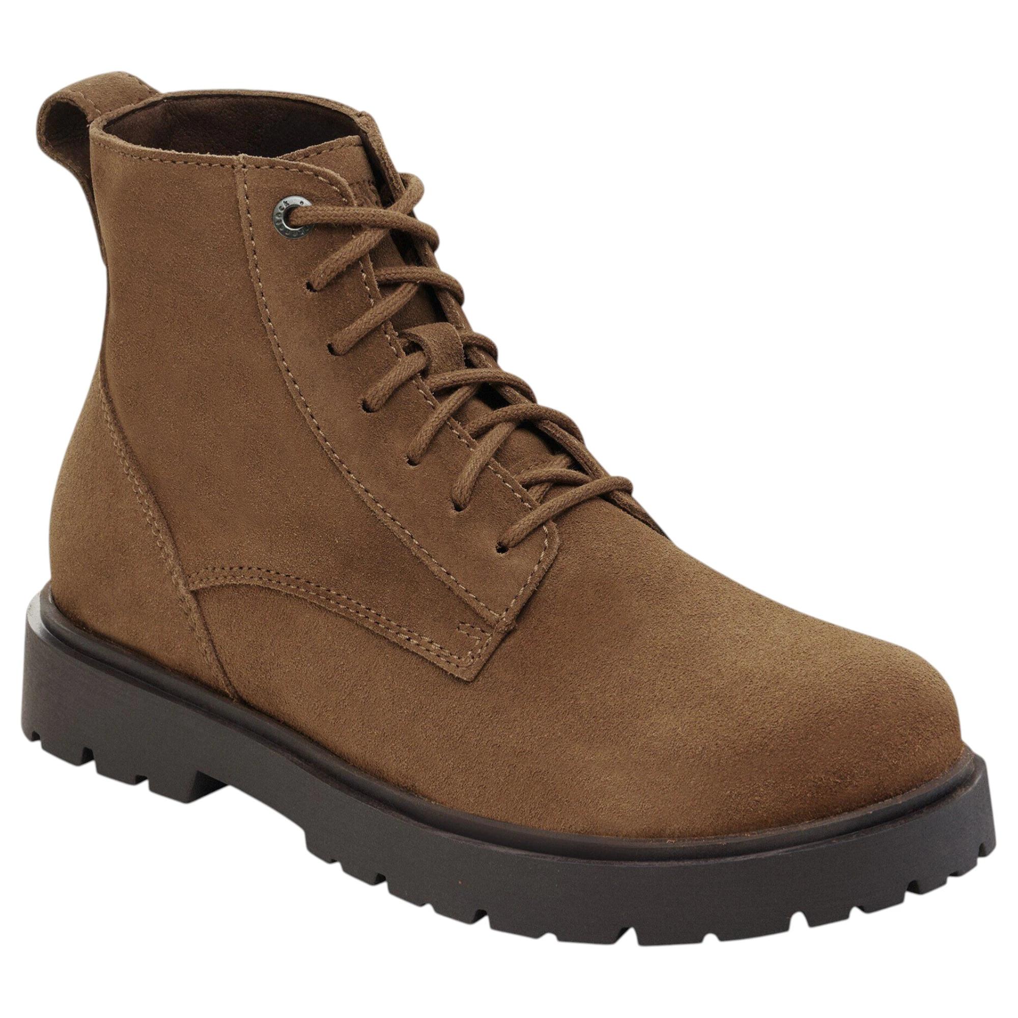 1 Birkenstock Mens Highwood Lace Mid Shoes Suede Leather Boots DARK TEA, 1 of 6