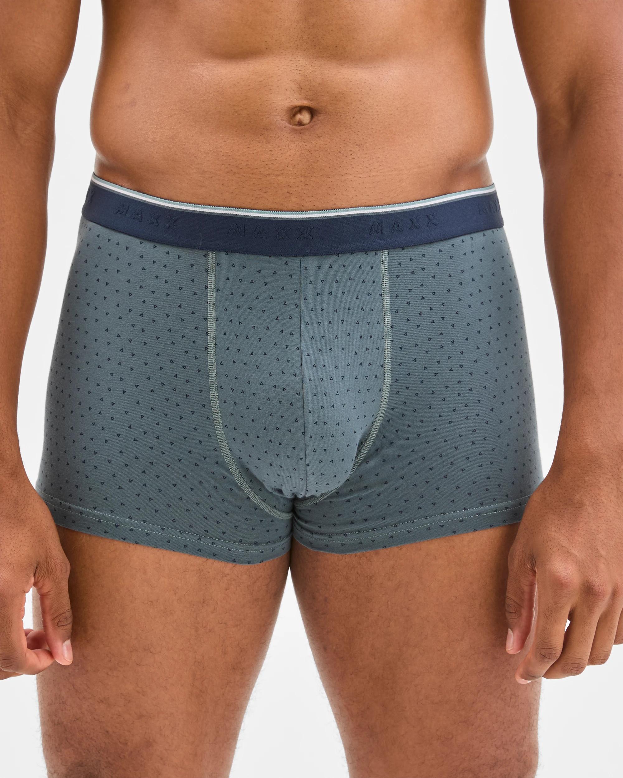 4 Maxx Australian Cotton Blend 3 Pack Hipster Trunks NAVY DITSY, 4 of 4