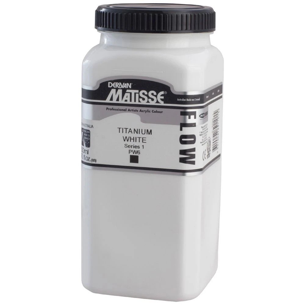 1 Derivan Matisse Flow Paint 500mL Titanium White S1, 1 of 3