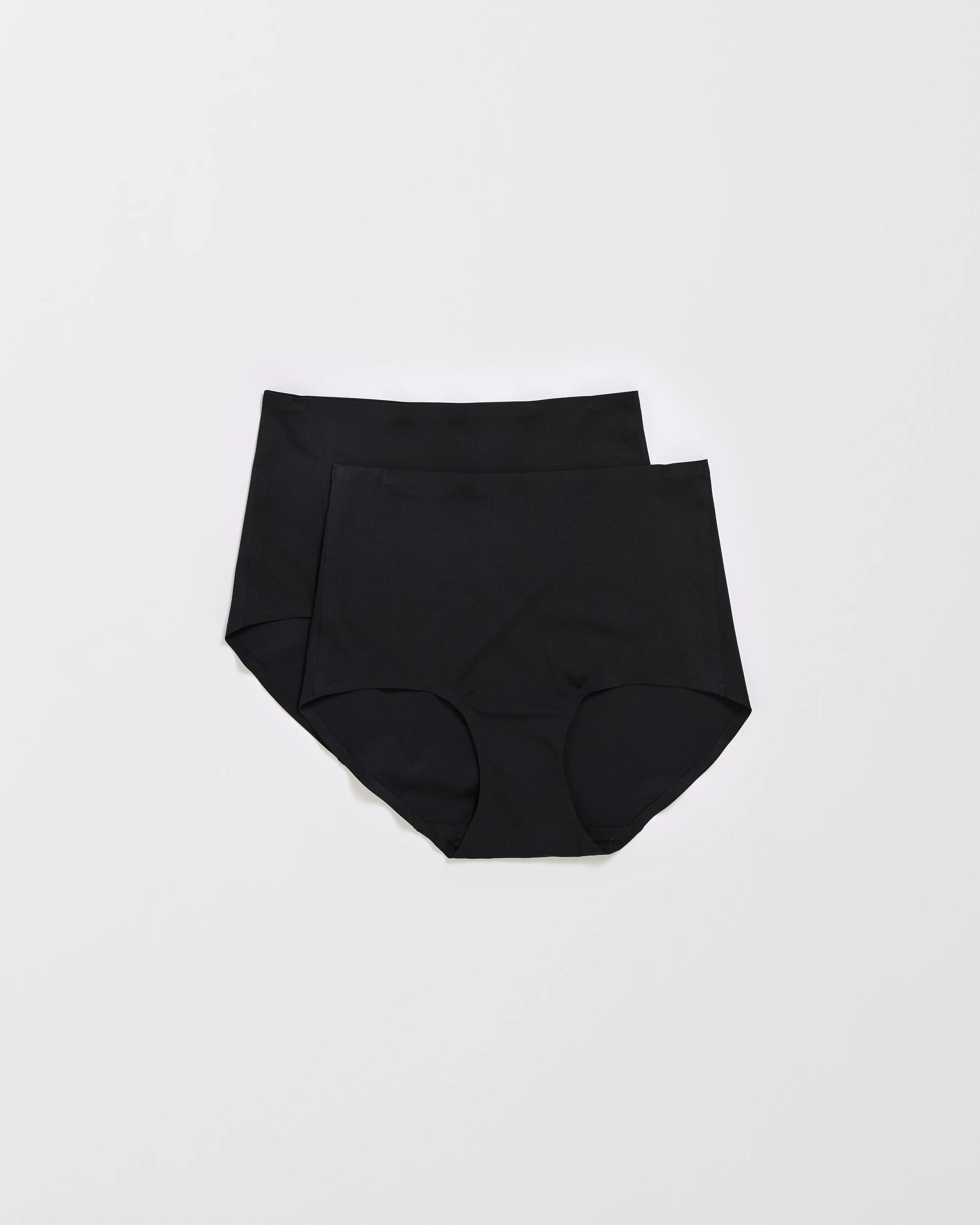 1 Target Woman Smooth Moves 2 Pack Bonded No Show Full Briefs BLACK, 1 of 4