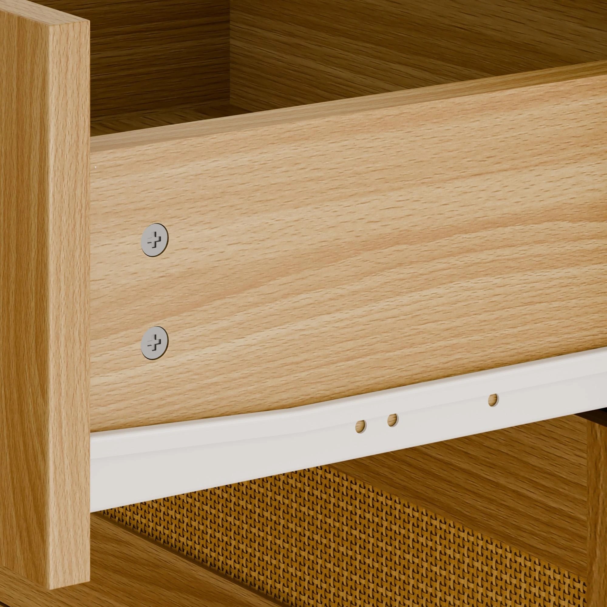 8 Alfordson 5 Chest of Drawers Rattan Storage Cabinet Dresser - Natural, 8 of 10