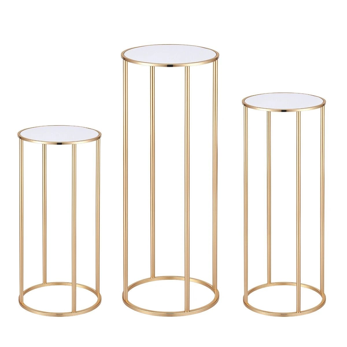 1 AUSWAY Metal Cylinder Stand 3PCS Cake Plant Flower Pot Display Holder, 1 of 2
