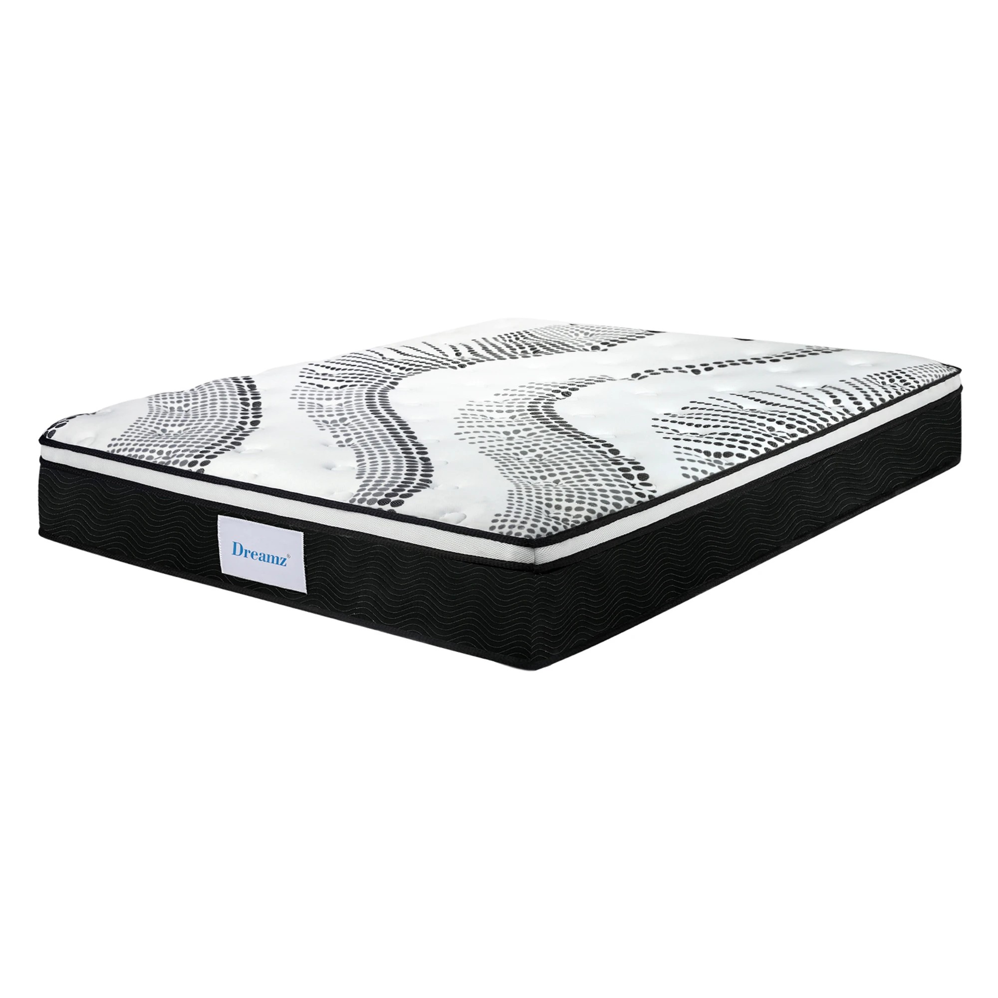 1 Dreamz Spring Mattress 7 Zone Bed Pocket Medium Firm Memory Foam 32cm Double, 1 of 9