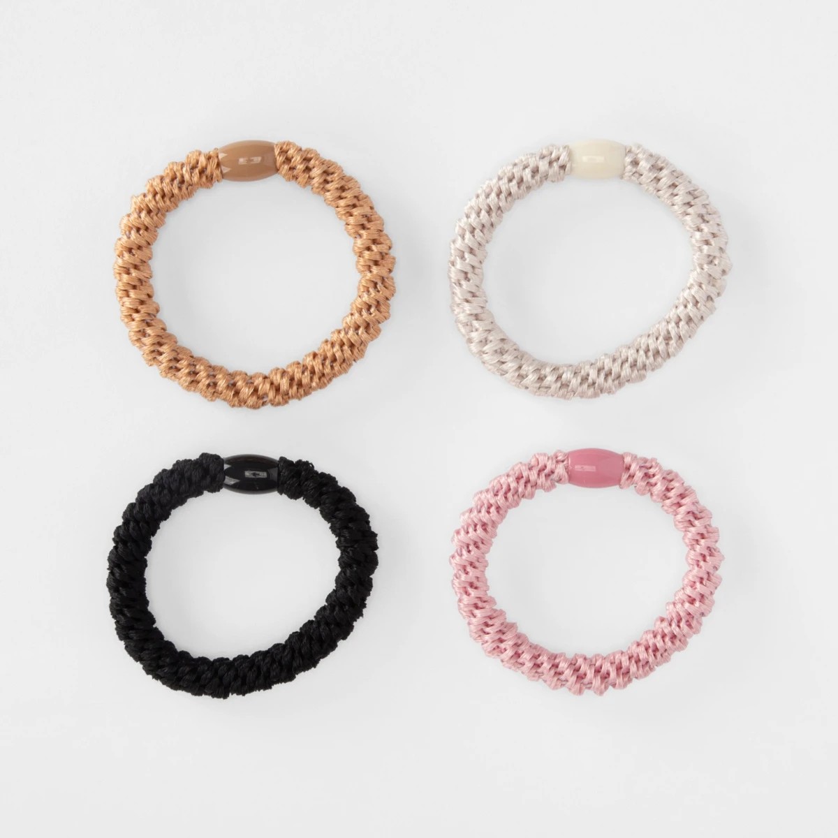1 OXX Haircare 4 Pack Metal Free Elastics, 1 of 4