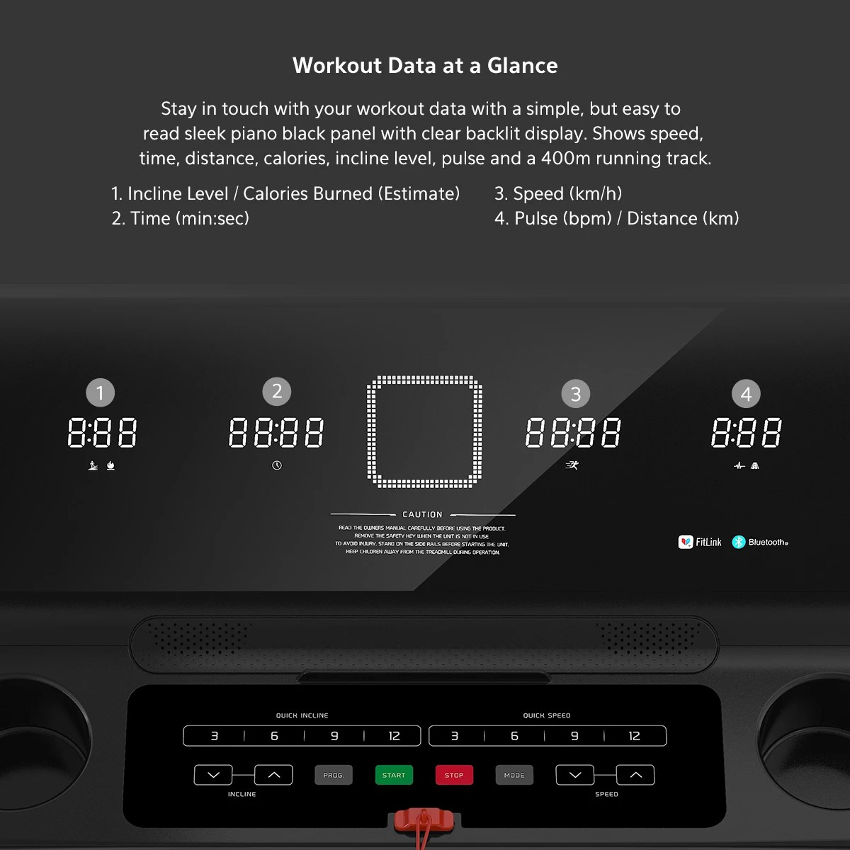 8 LSG Fitness VULCAN M2 Treadmill - Black, 8 of 10