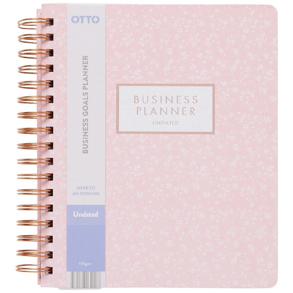 2 Otto Undated Week-to-View Business Goal Planner Pink, 2 of 10