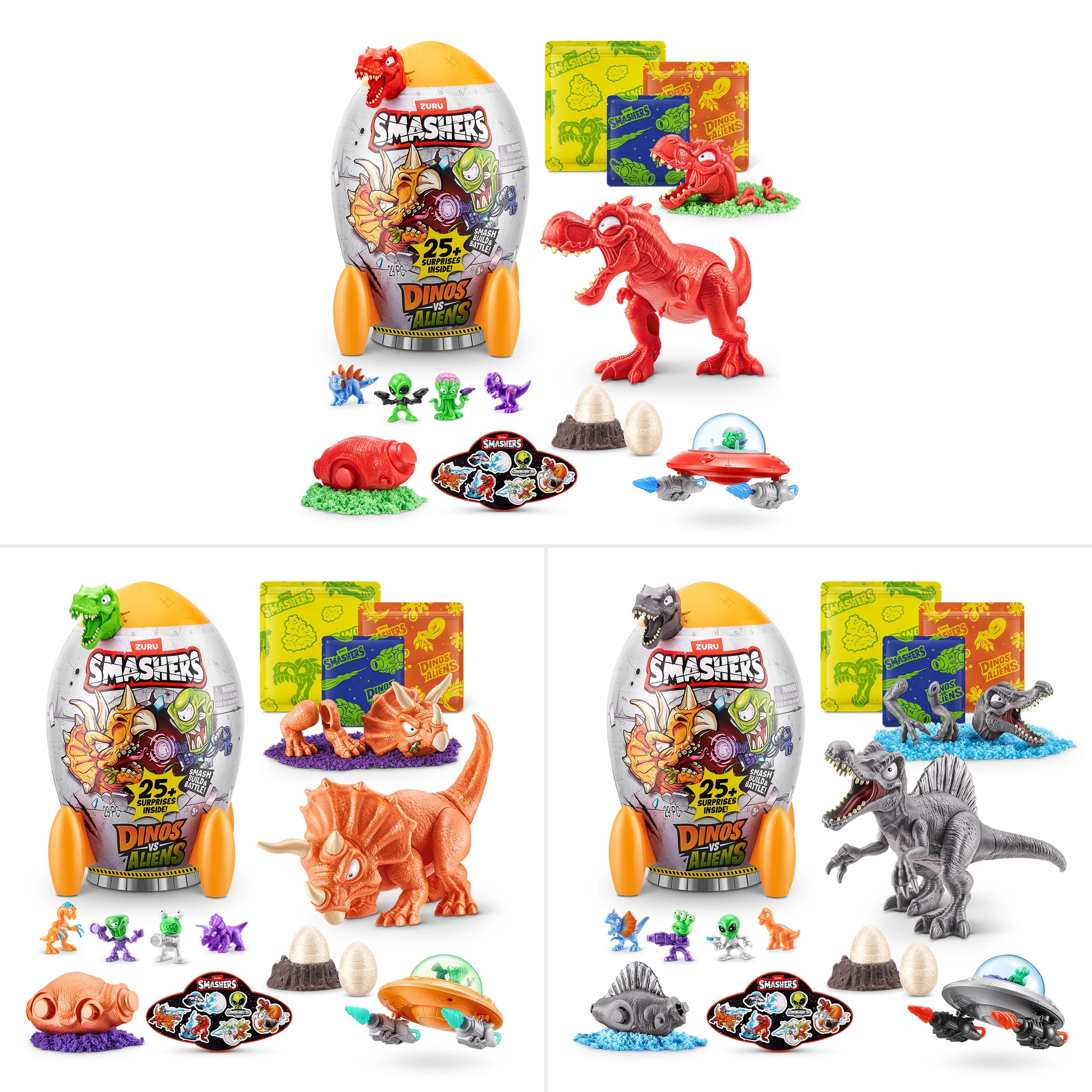 3 29 Piece Zuru Smashers Dinos vs Aliens - Assorted, 3 of 9